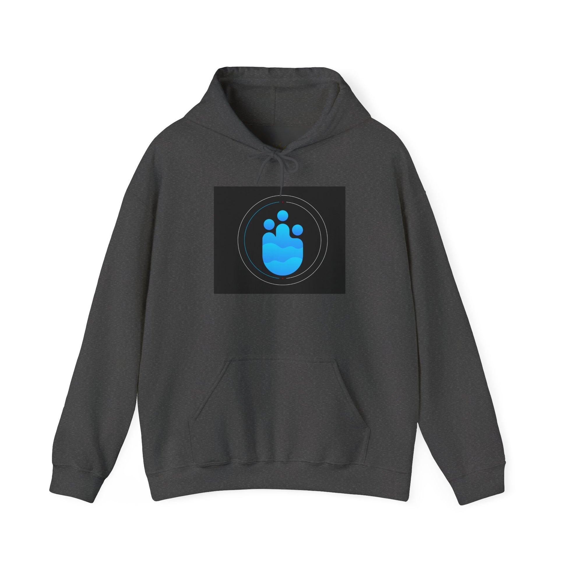 Cozy Unisex Hoodie with Blue Paw Design, Comfortable Casual Wear