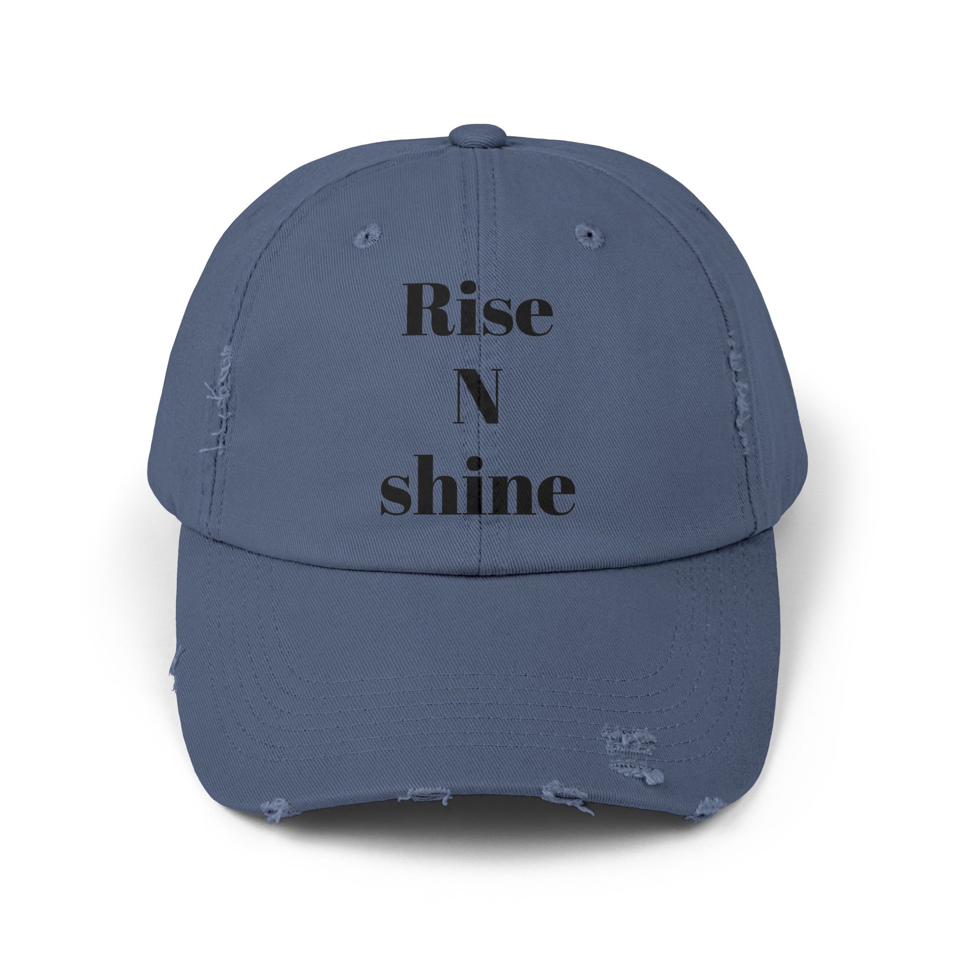 Unisex Distressed Cap - Rise N Shine Adjustable Hat