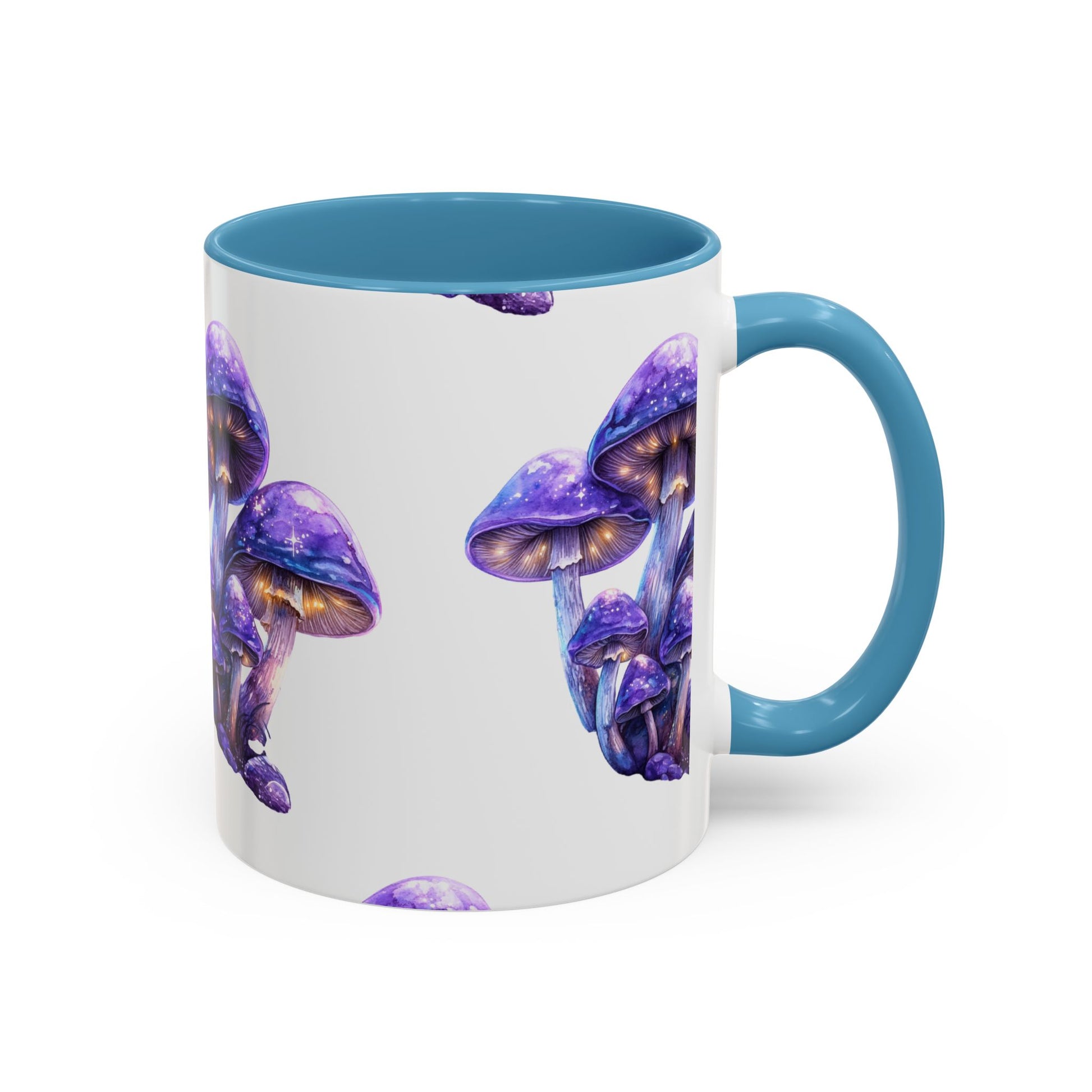 Mystical Mushroom Coffee Mug - Enchanting Purple Design for Nature Lovers