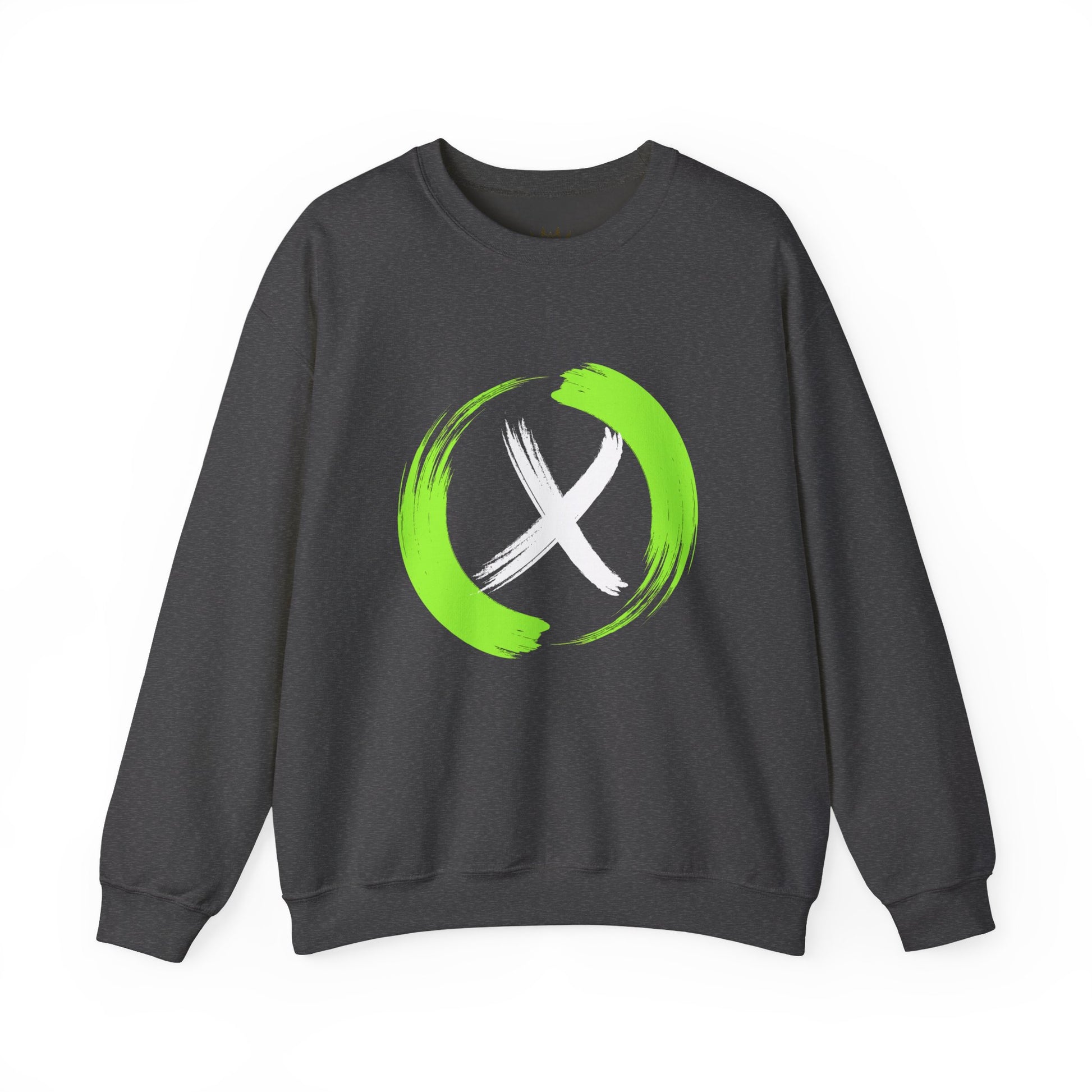 Eco-Friendly Unisex Crewneck Sweatshirt with Brush Stroke Design
