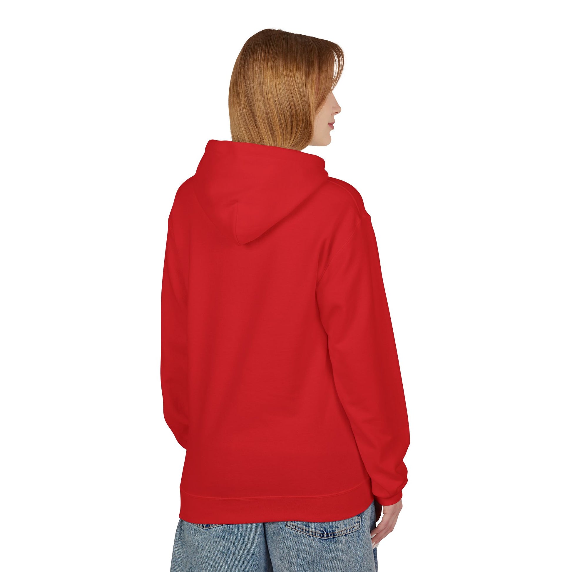 Heart Graphic Hoodie — Vintage Red Heart Chest Design