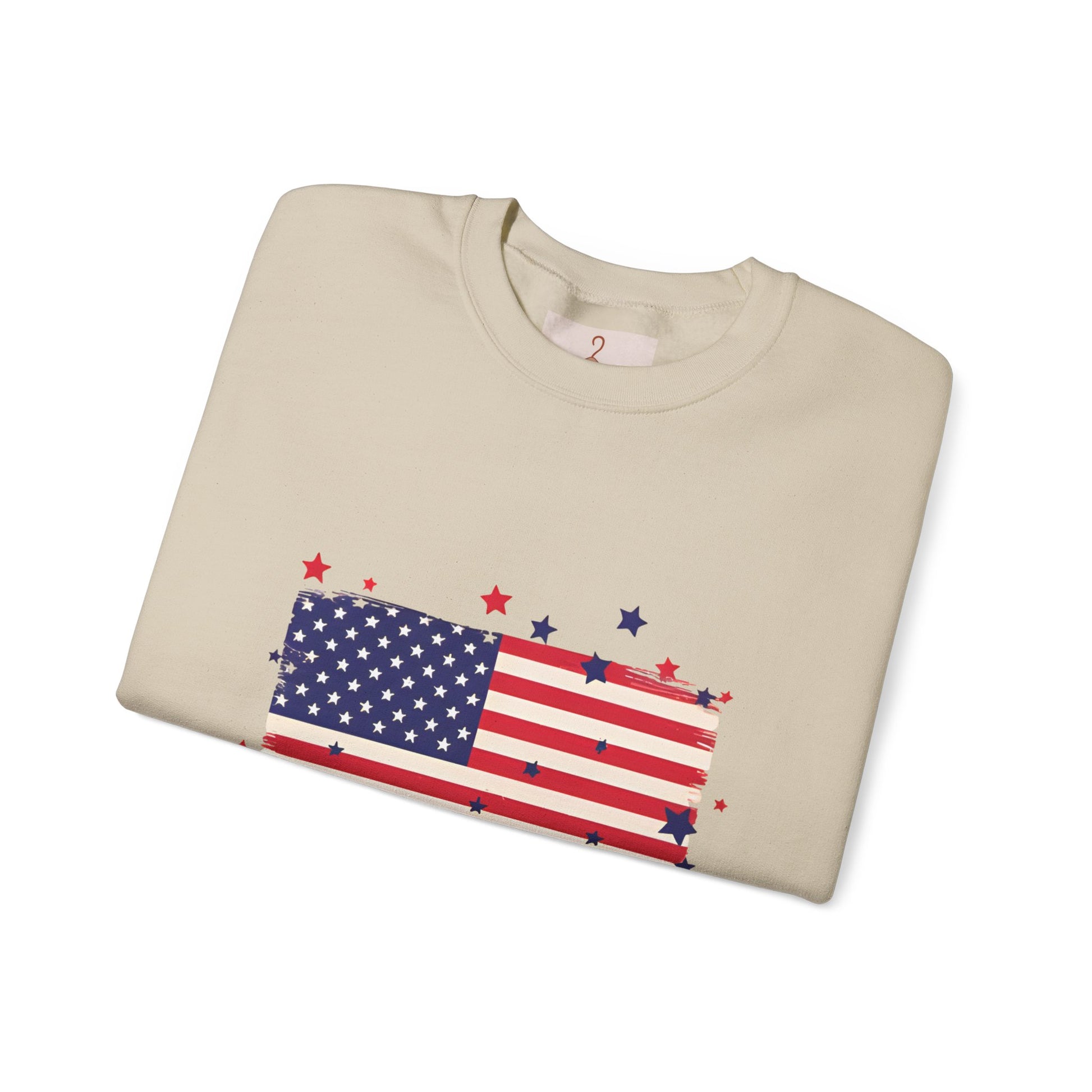 Patriotic American Flag Crewneck Sweatshirt