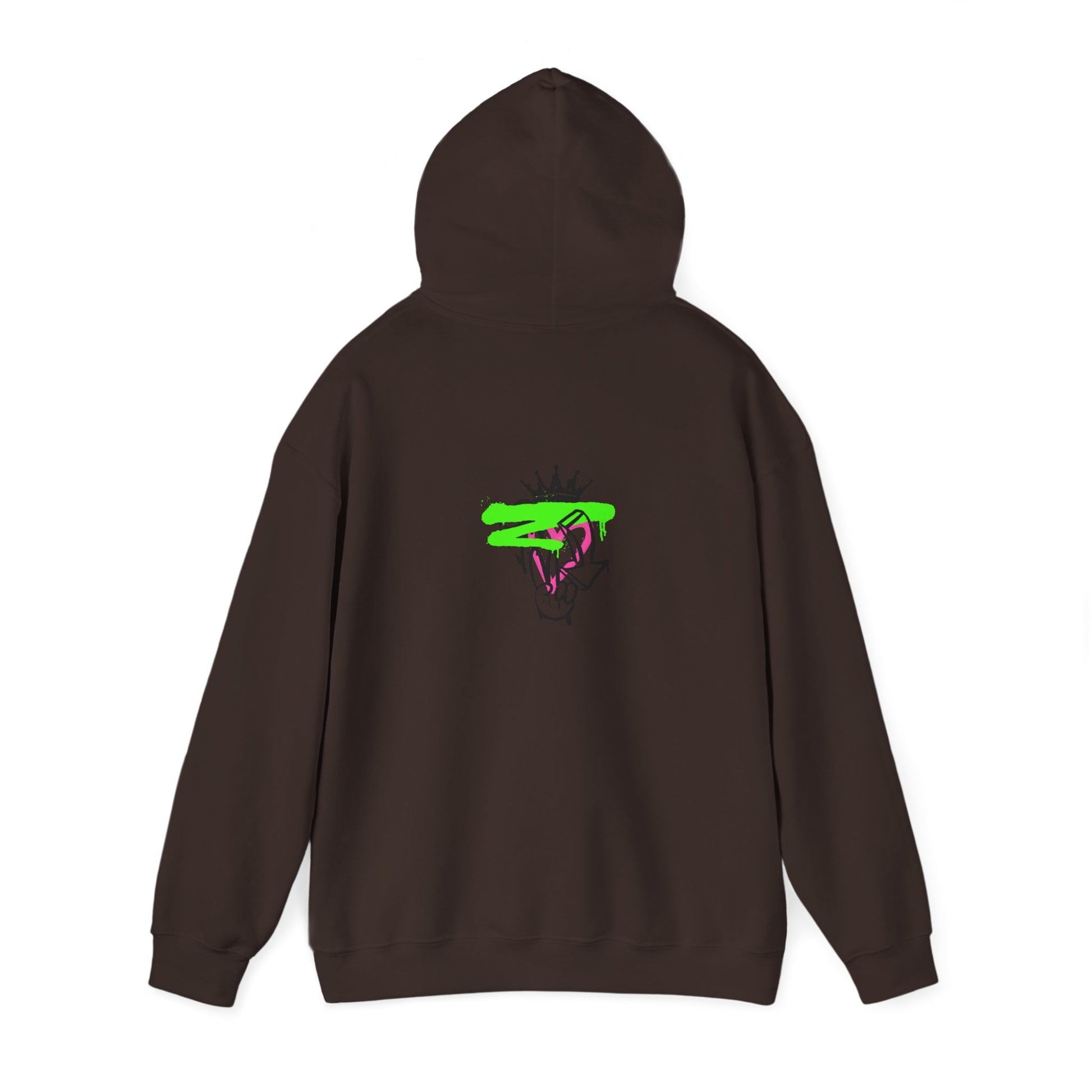 Crowned Snake Hoodie — Neon Green Graffiti Snake Pullover