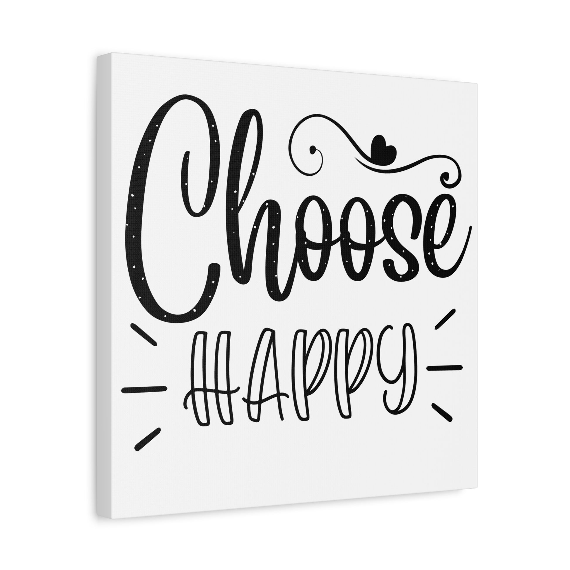 Inspirational Wall Art Canvas, Choose Happy Home Decor, Motivational Artwork for Living Room