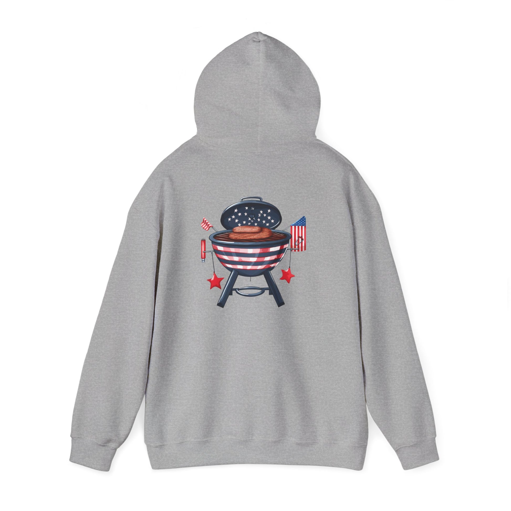 American Flag Grill Hoodie – Patriotic BBQ Sweatshirt for 4th of July
