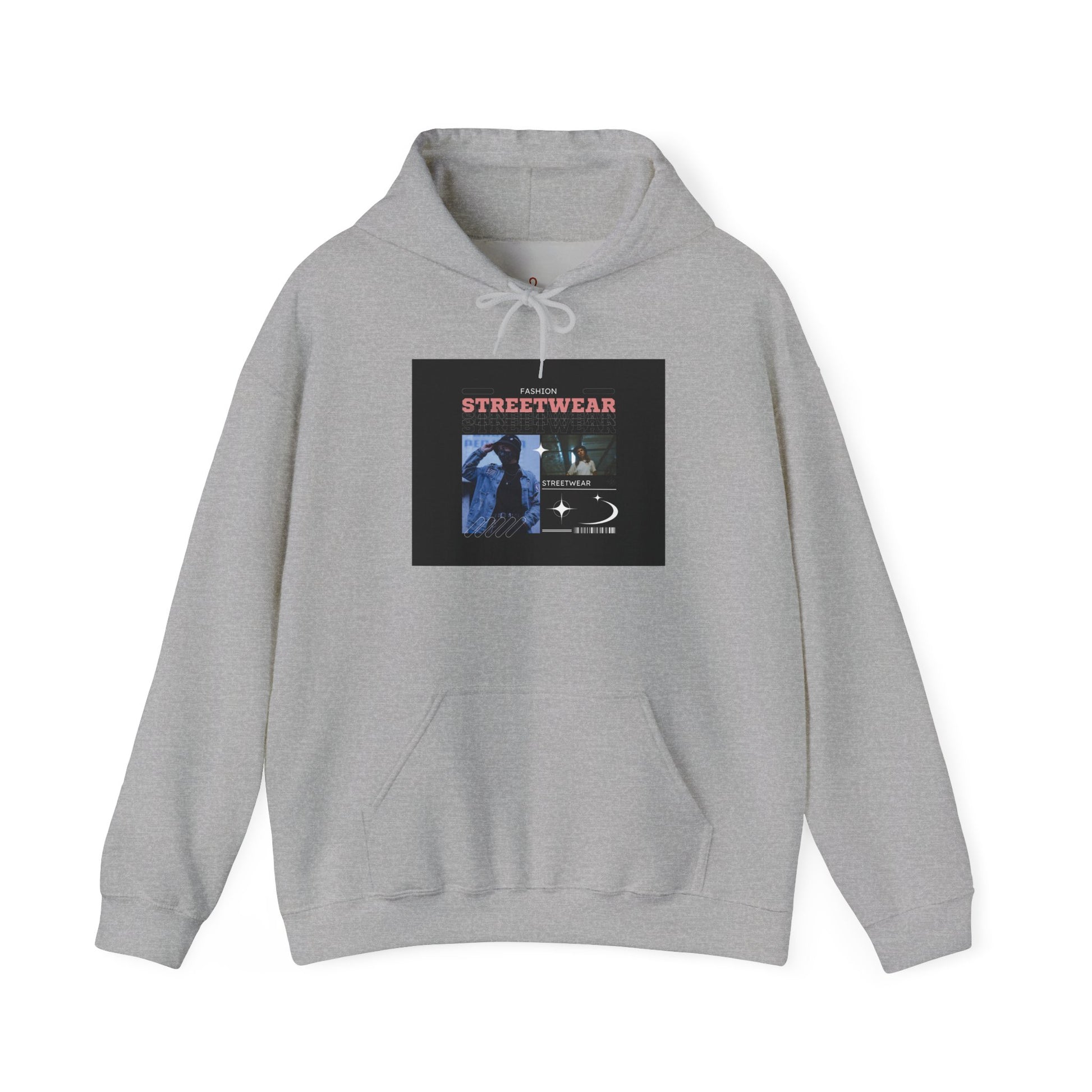 Streetwear Graphic Hoodie — "STREETWEAR" Urban Photo Collage Pullover