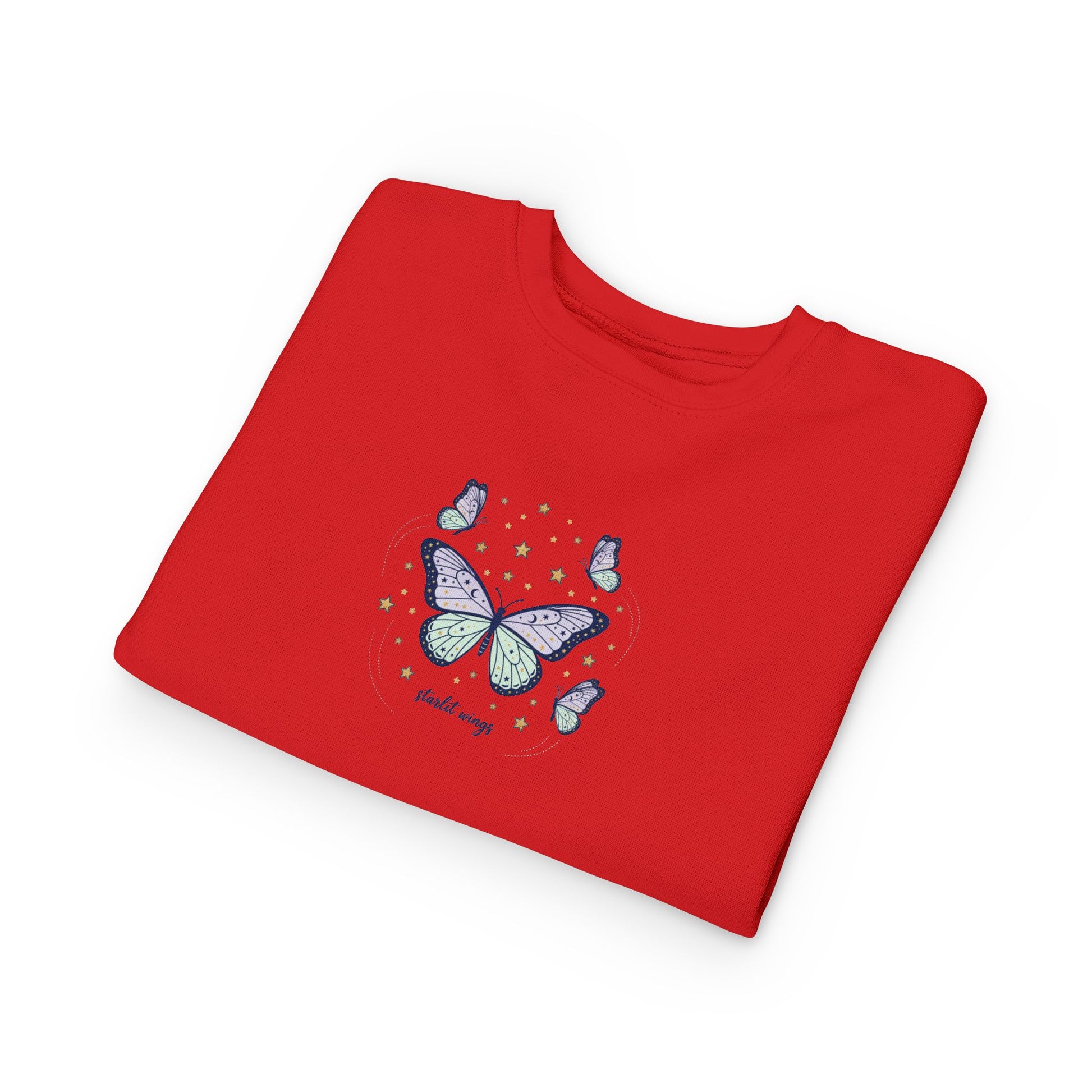 Butterfly Wings Toddler Sweatshirt — Purple Green Cute Kids Pullover