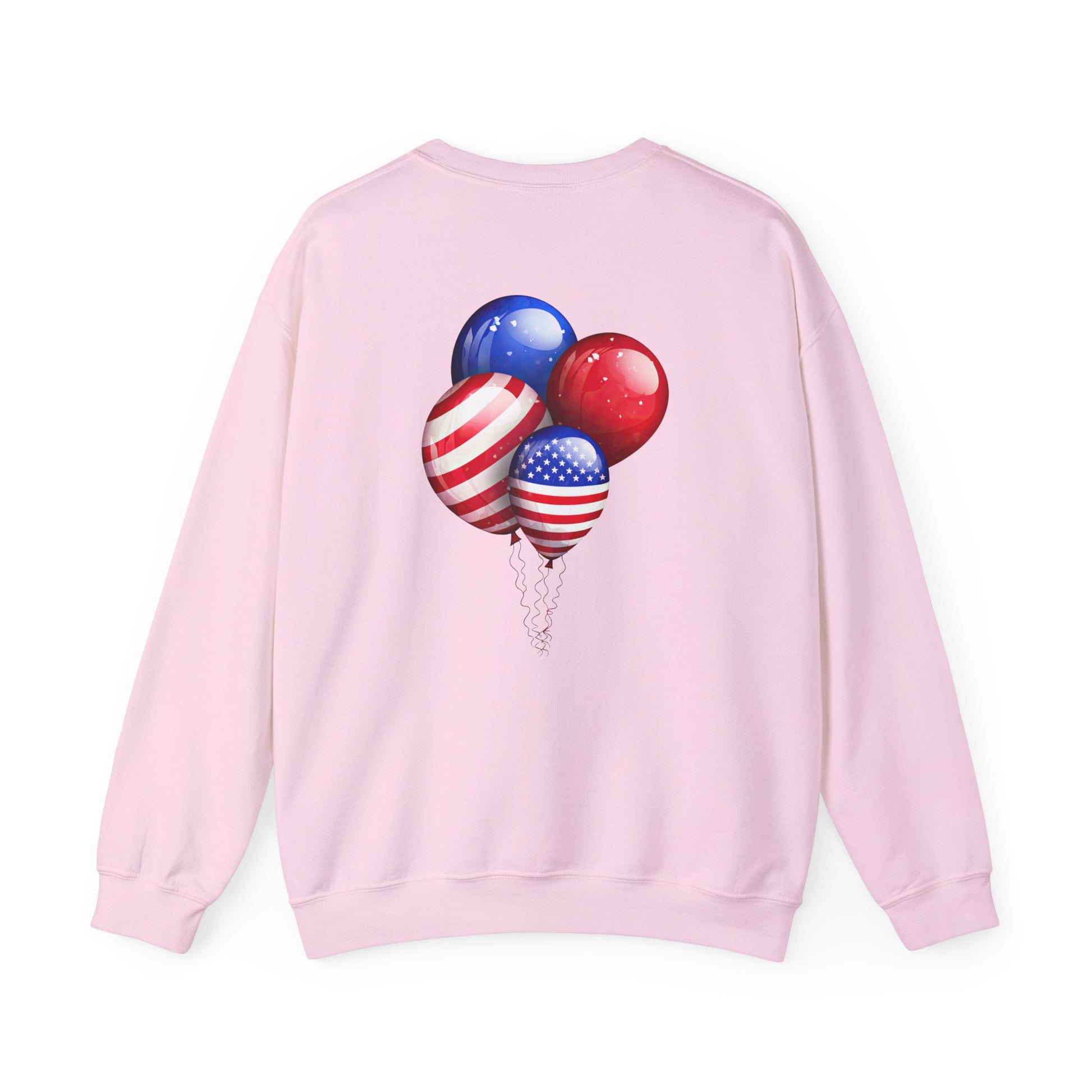 Patriotic Balloons Crewneck Sweatshirt – USA Flag 4th of July Pullover