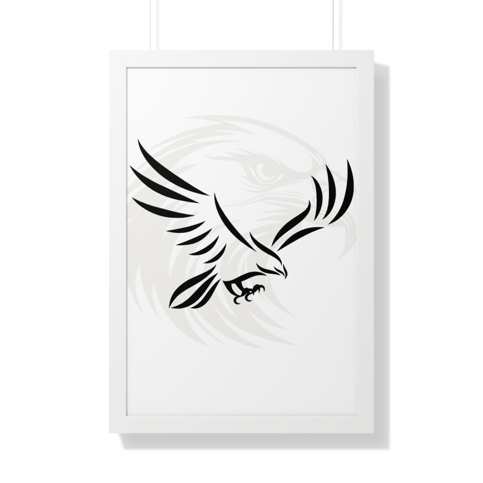 Eagle Wall Art Print, Framed Vertical Poster
