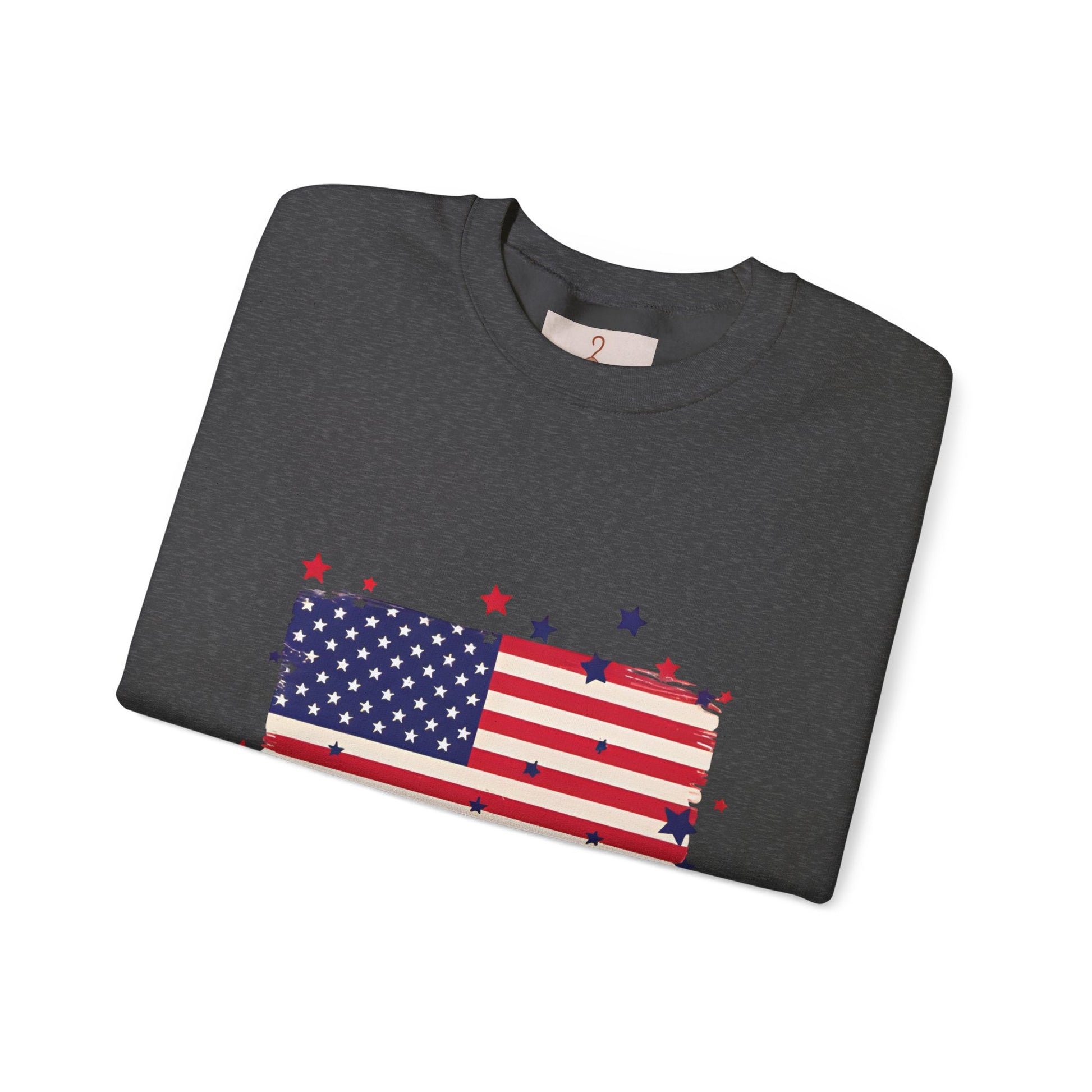 Patriotic American Flag Crewneck Sweatshirt