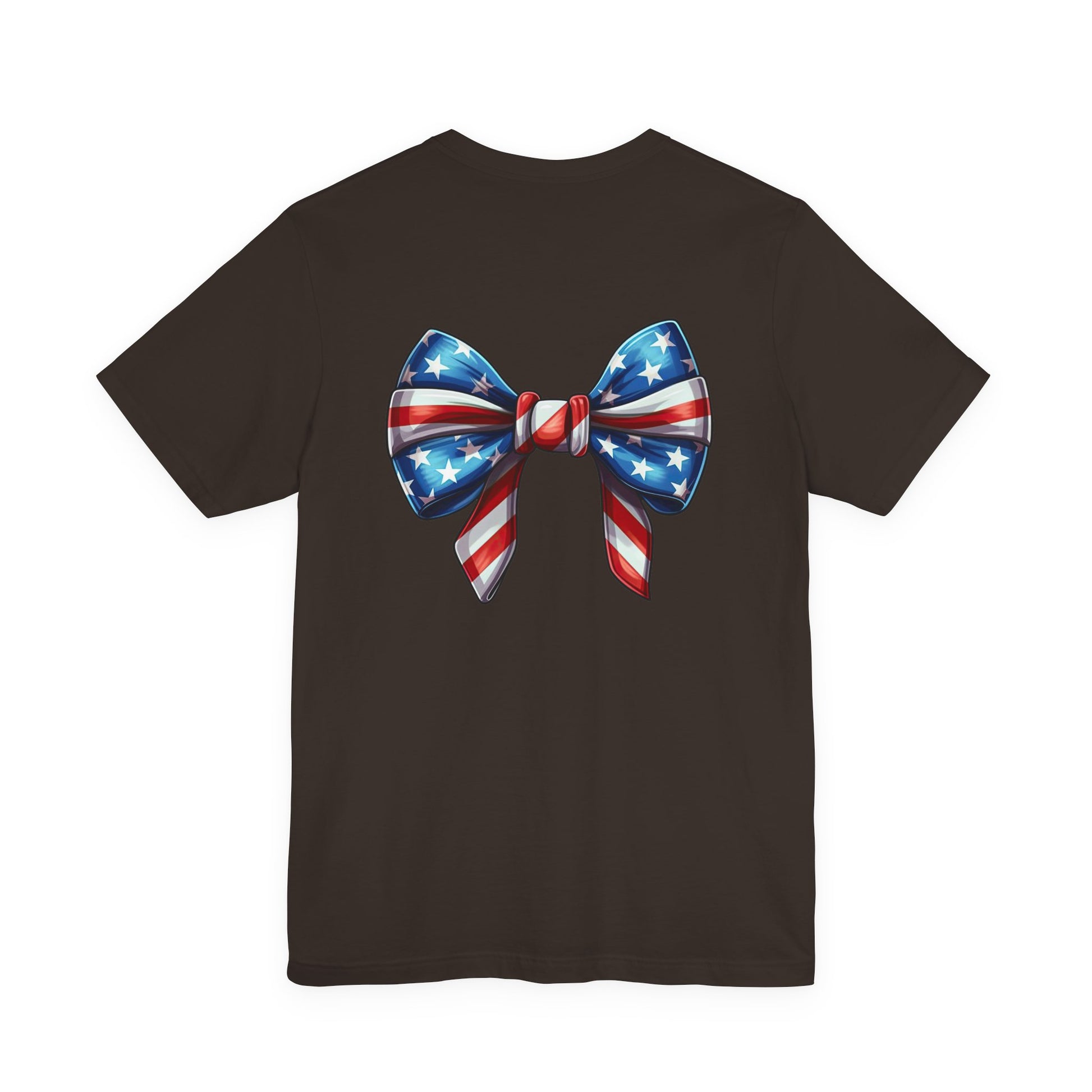 American Flag Bow T-Shirt — Patriotic 4th of July Tee