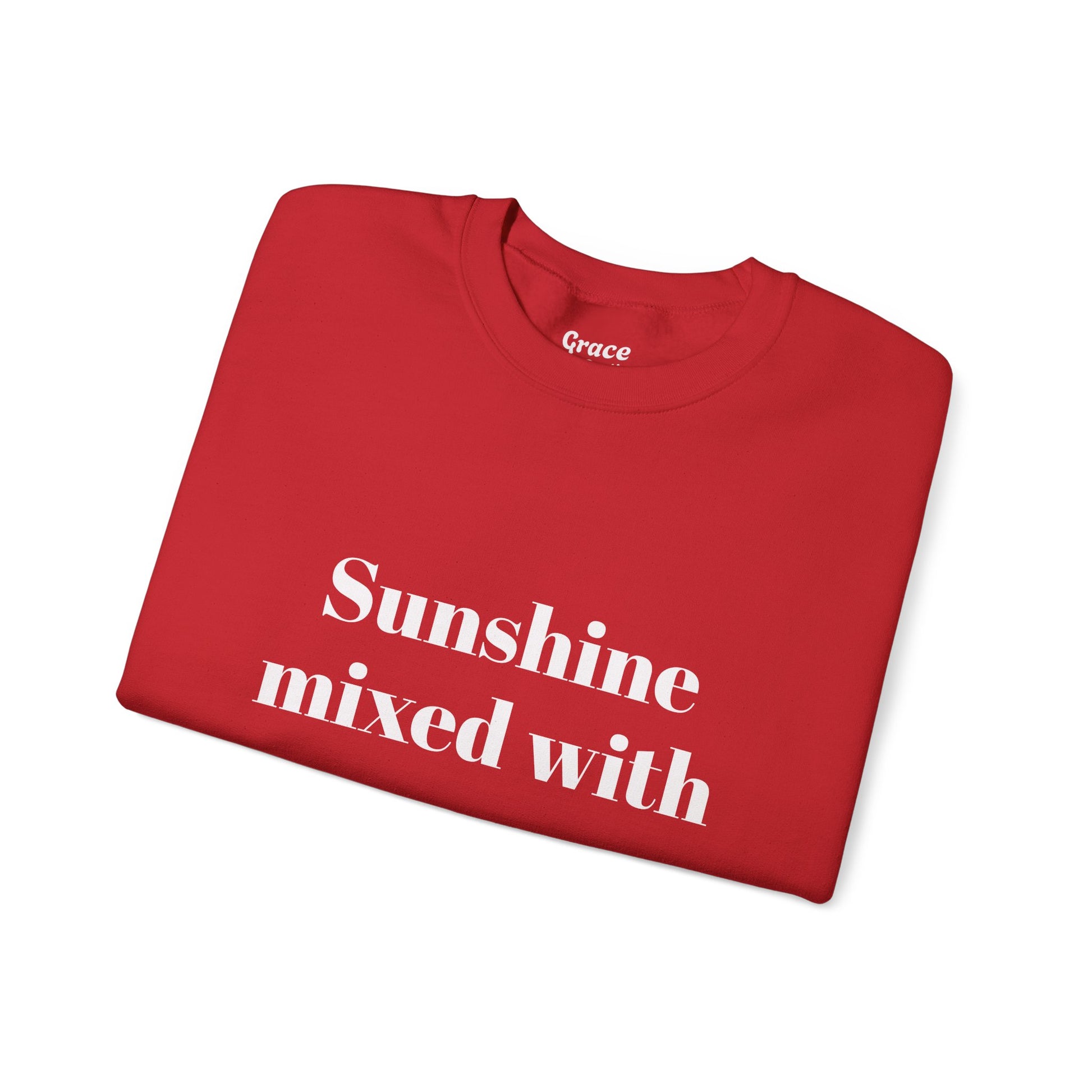 Sunshine Mixed With a Little Chaos Crewneck Sweatshirt