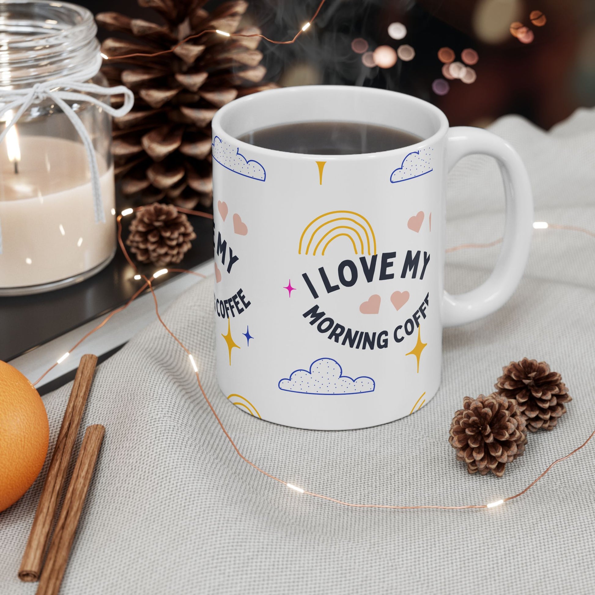 I Love My Morning Coffee Ceramic Mug