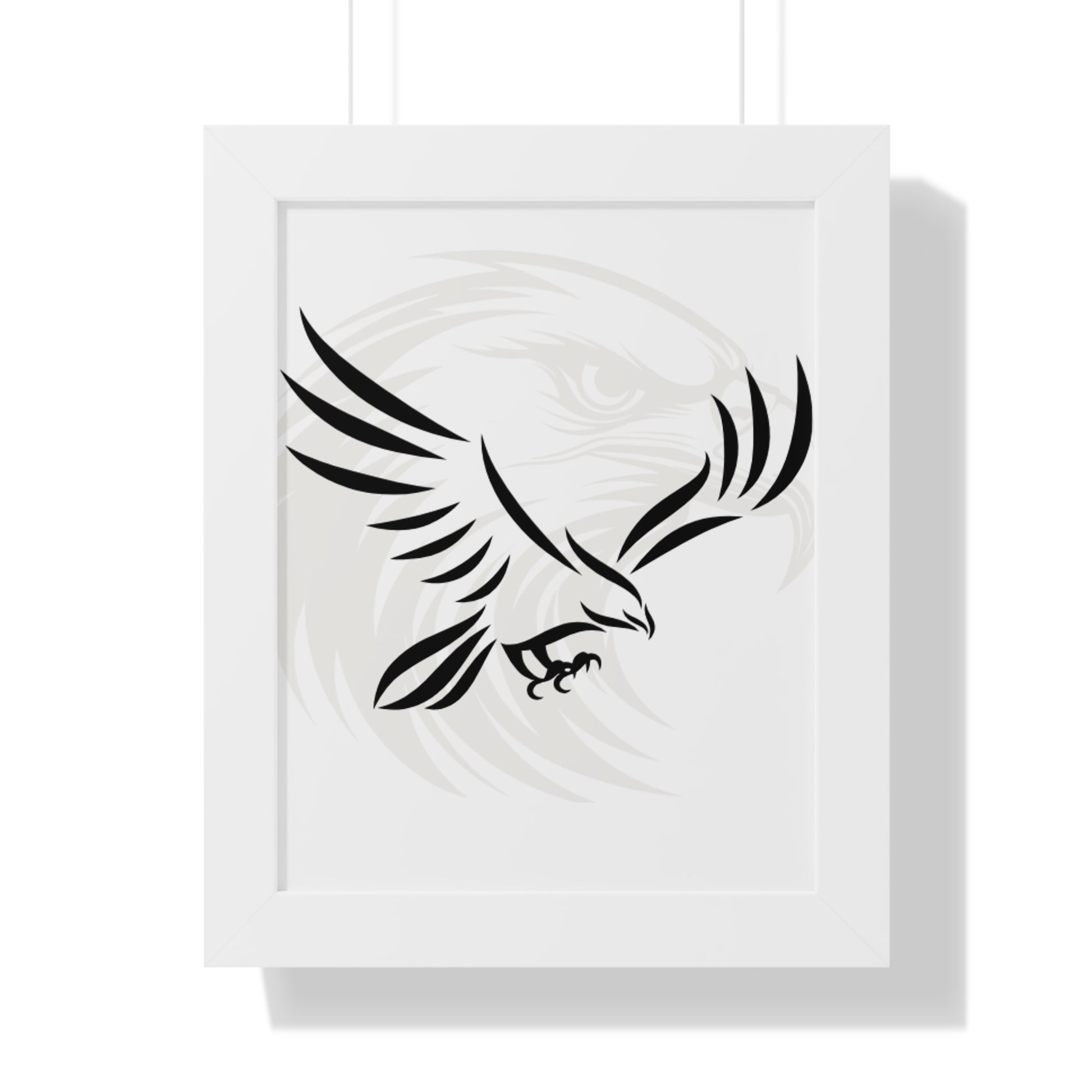 Eagle Wall Art Print, Framed Vertical Poster