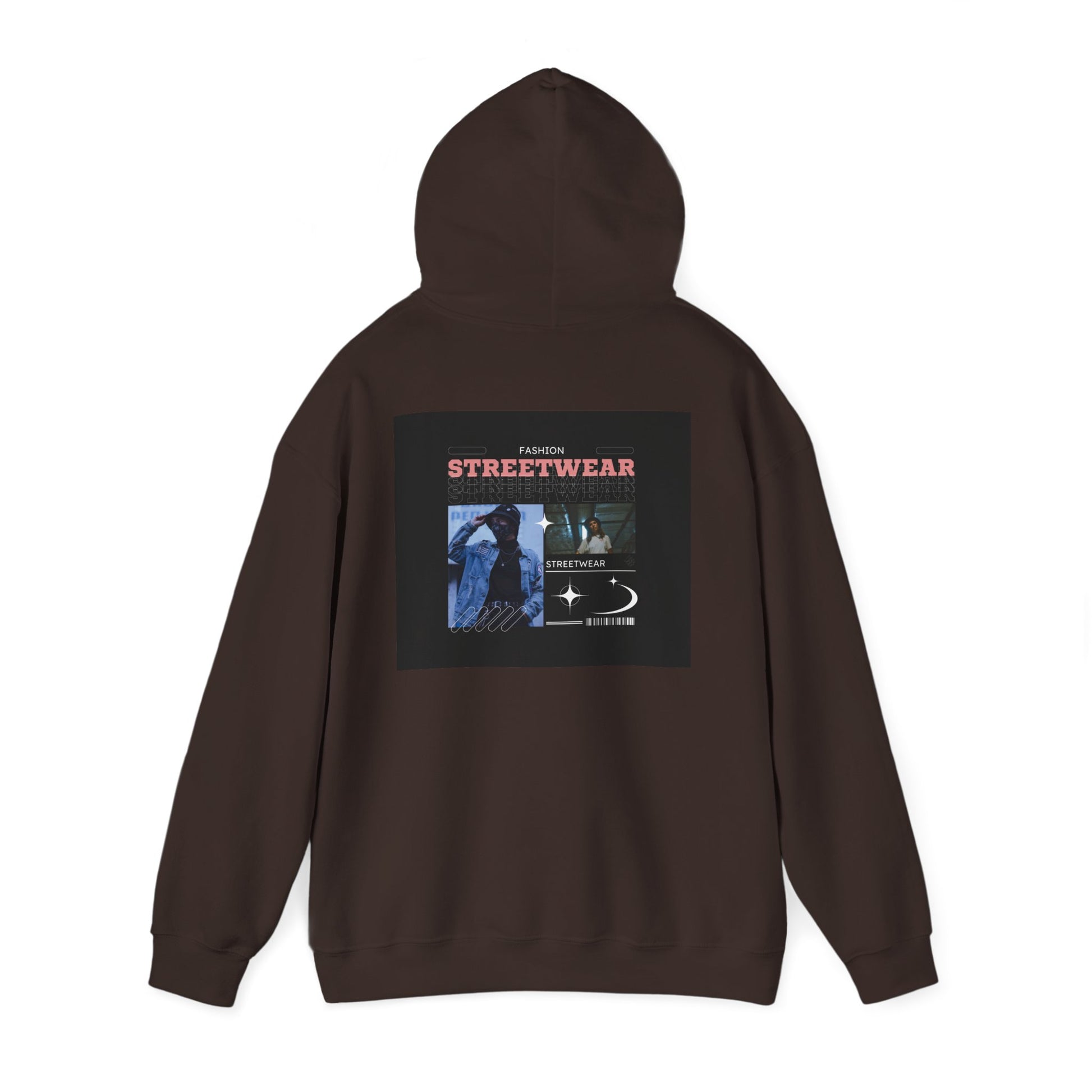 Streetwear Graphic Hoodie — "STREETWEAR" Urban Photo Collage Pullover