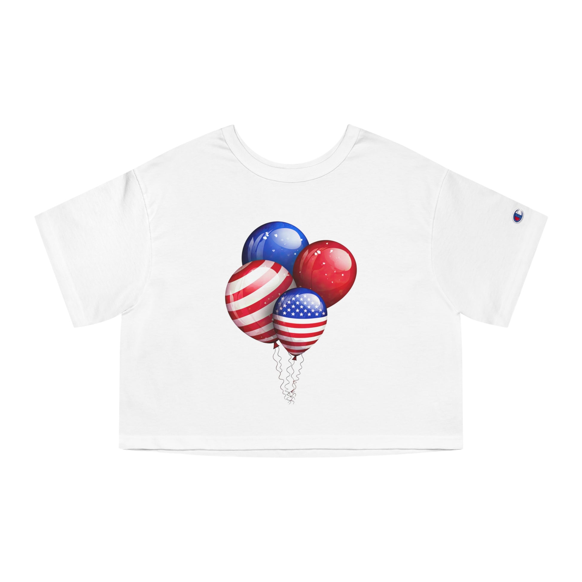 Patriotic Balloons Cropped T-Shirt