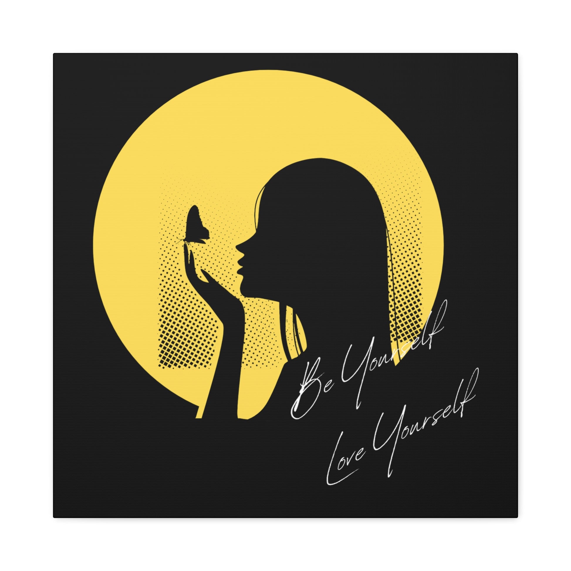 Inspirational Canvas Art, Self-Love Decor, Motivational Wall Art, Butterfly Print