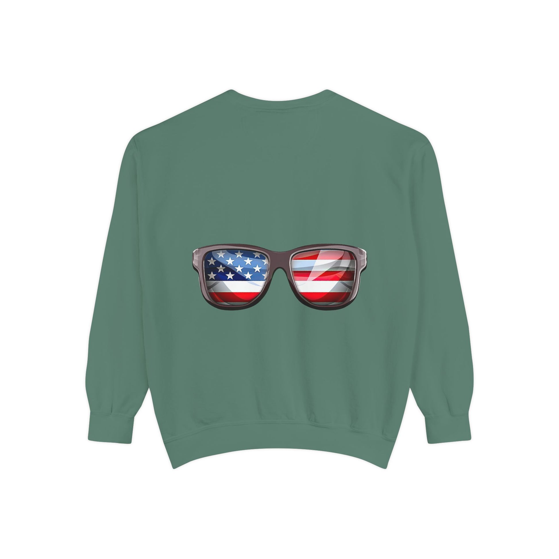 American Flag Sunglasses Sweatshirt — Patriotic Crewneck for 4th of July