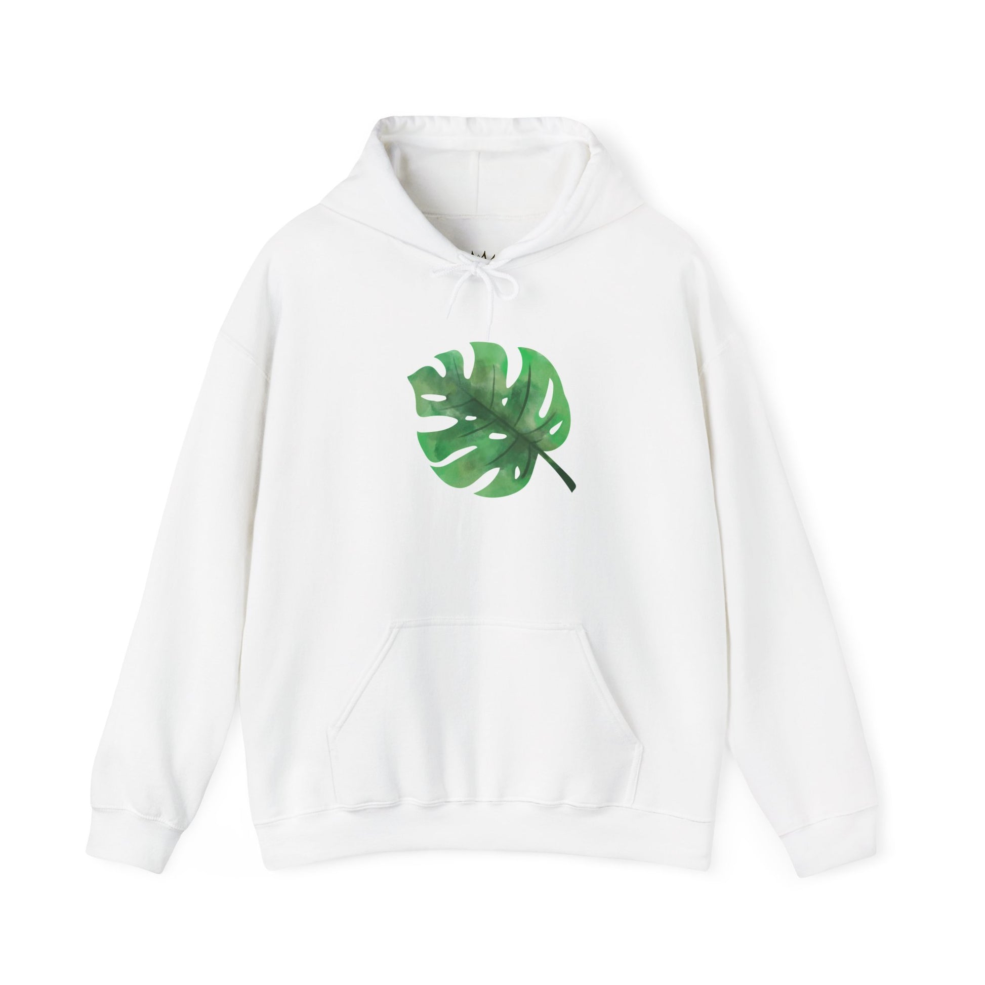 Tropical Leaf Hoodie - Cozy Plant Lover's Sweatshirt, Unisex Casual Wear
