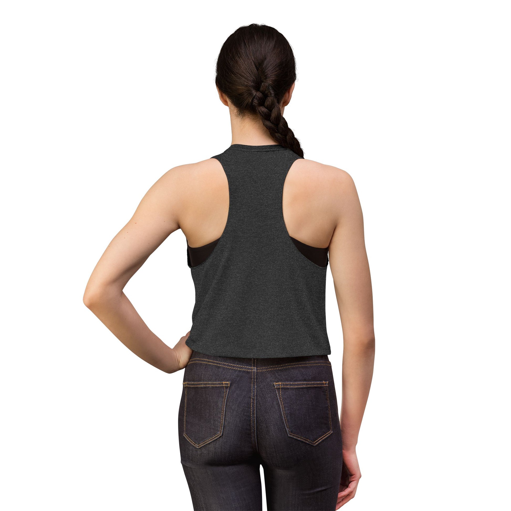 Crop Top — "Come to You Without Leaving" Heart & Umbrella Graphic