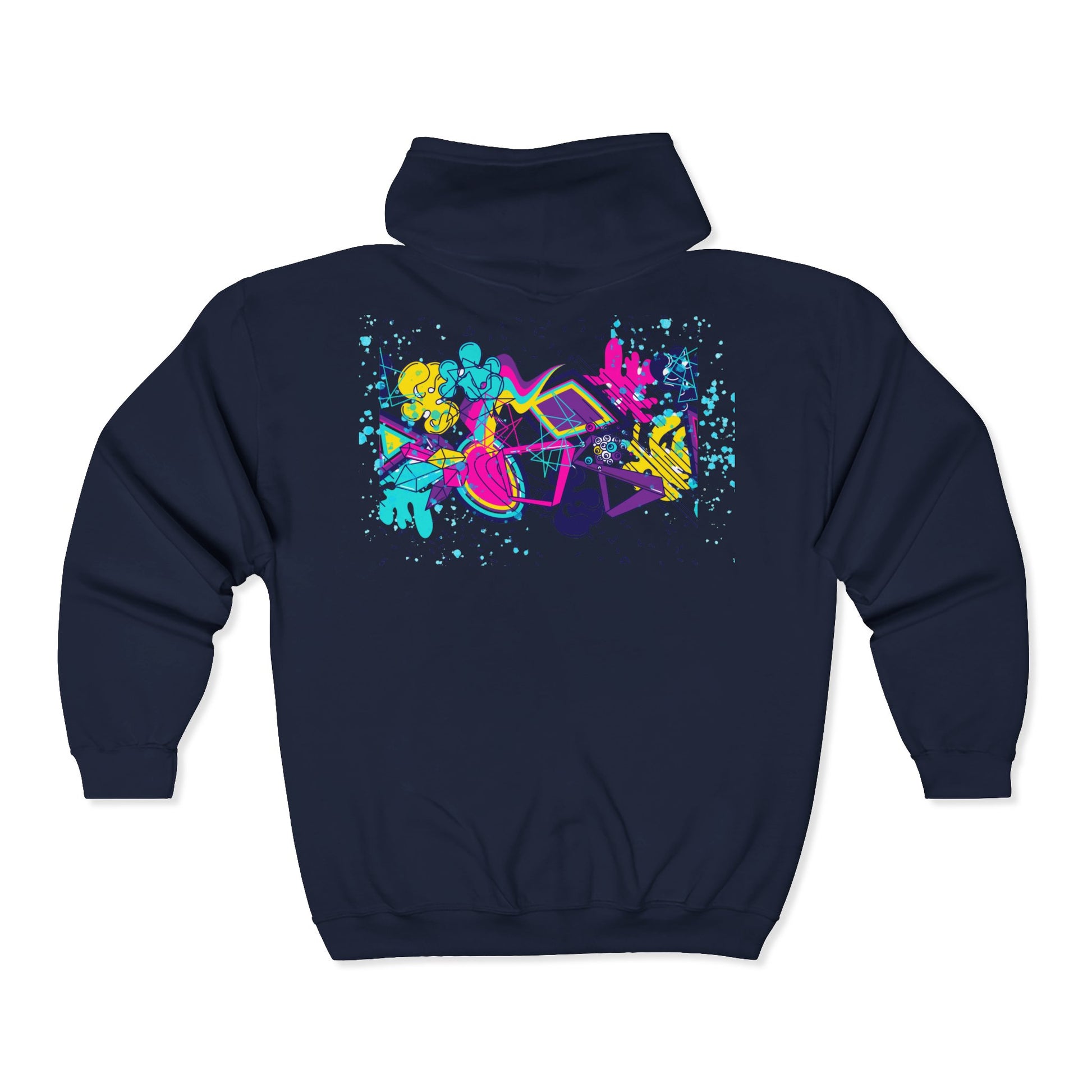Vibrant Artist Hoodie, Creative Zip-Up Sweatshirt for Art Lovers