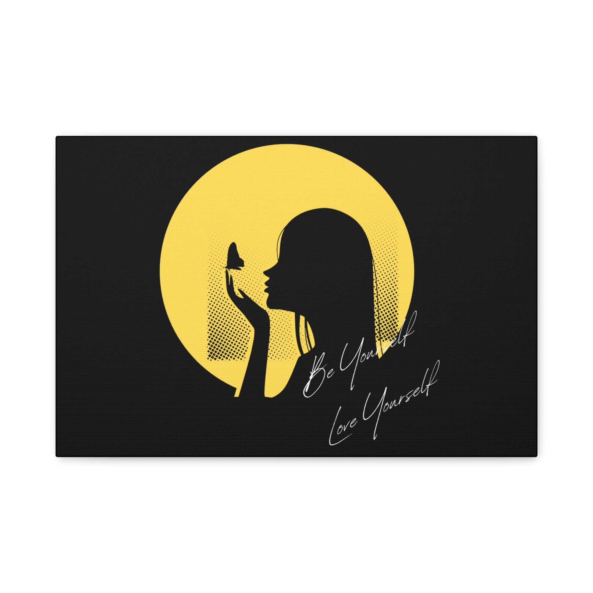 Inspirational Canvas Art, Self-Love Decor, Motivational Wall Art, Butterfly Print