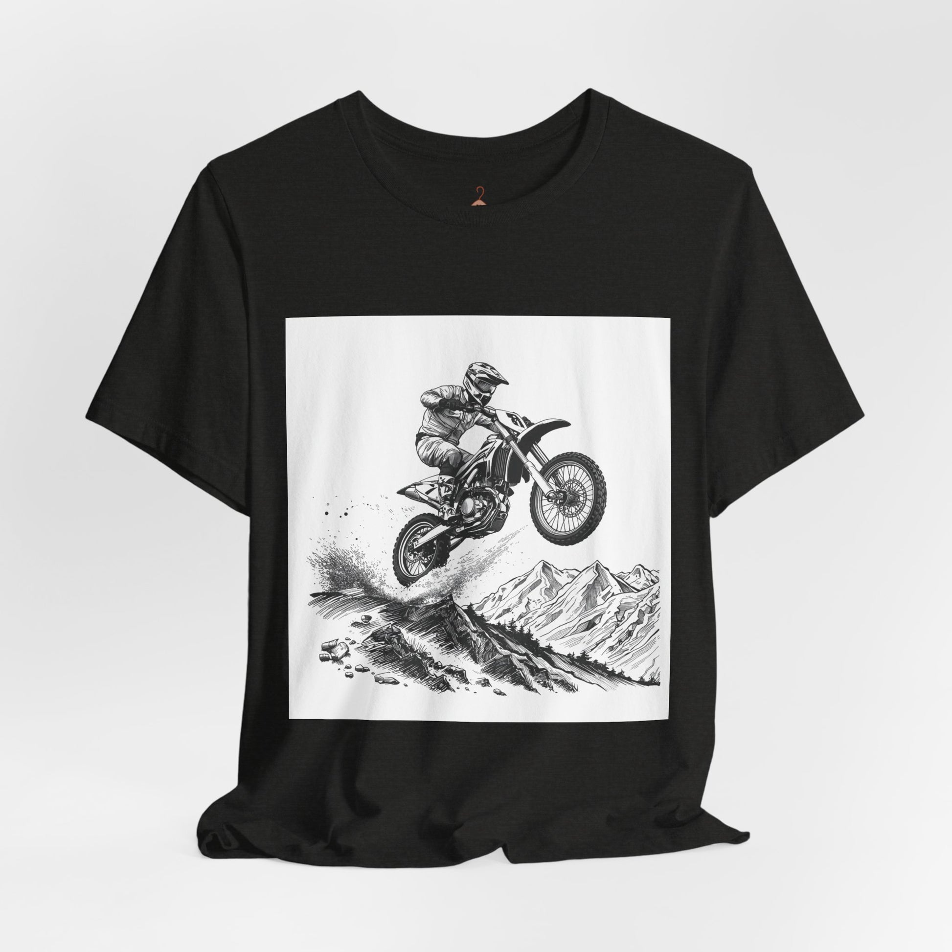 Motocross Jump Tee — Dirt Bike Rider Mountain Graphic T-Shirt