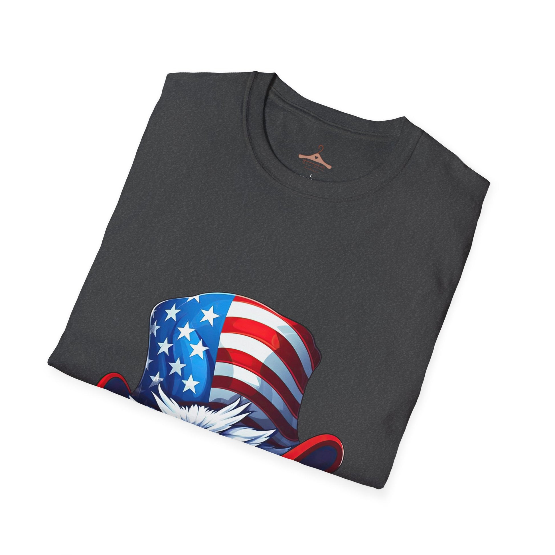 T-Shirt — Patriotic Eagle Hat Graphic (American Flag Cowboy Hat)