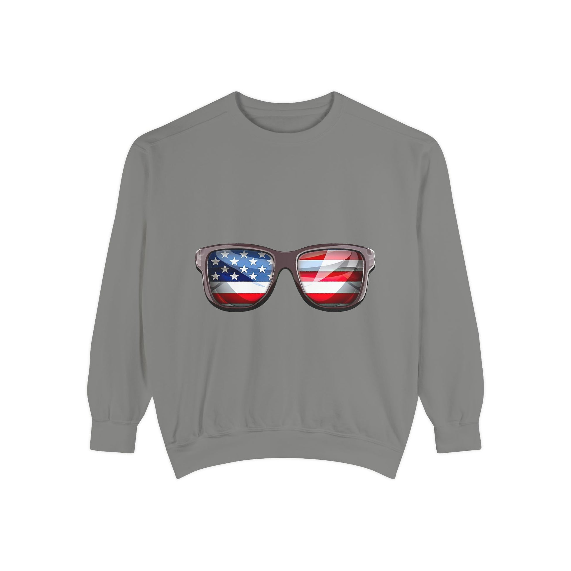 American Flag Sunglasses Sweatshirt — Patriotic Crewneck for 4th of July