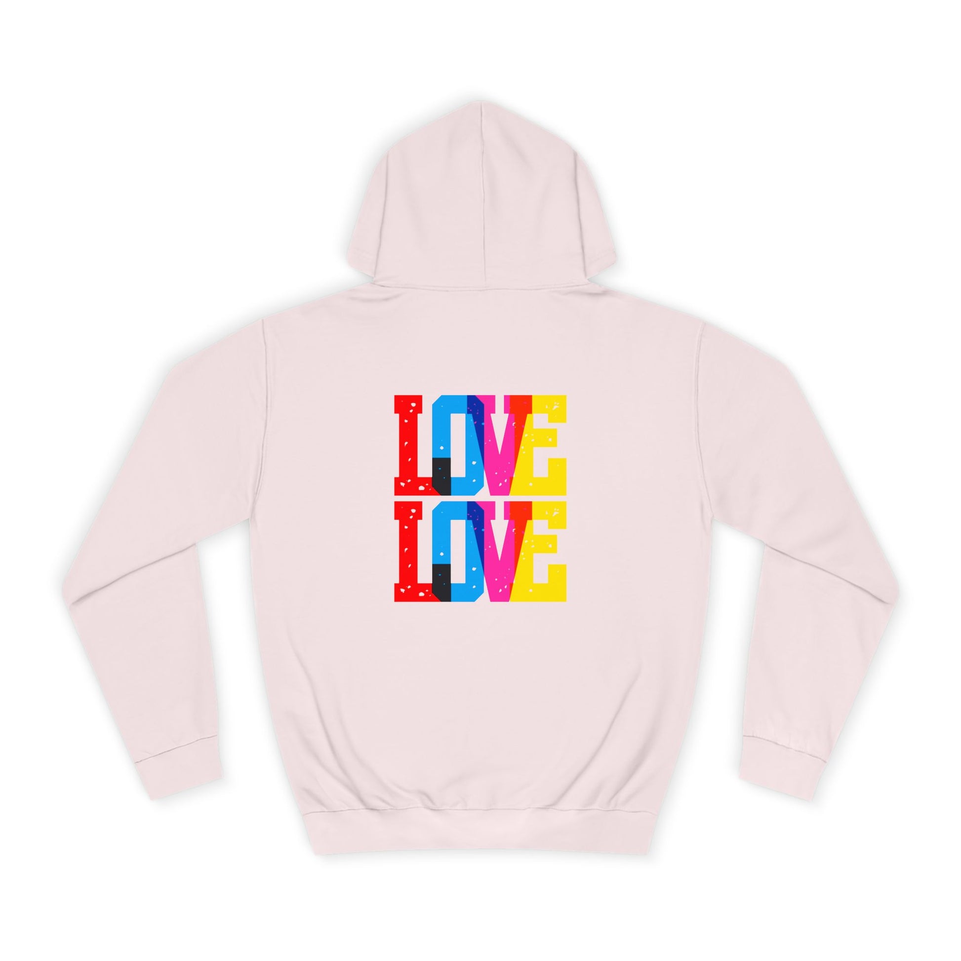 Unisex College Hoodie with Love Design, Casual Gift for Campus Life
