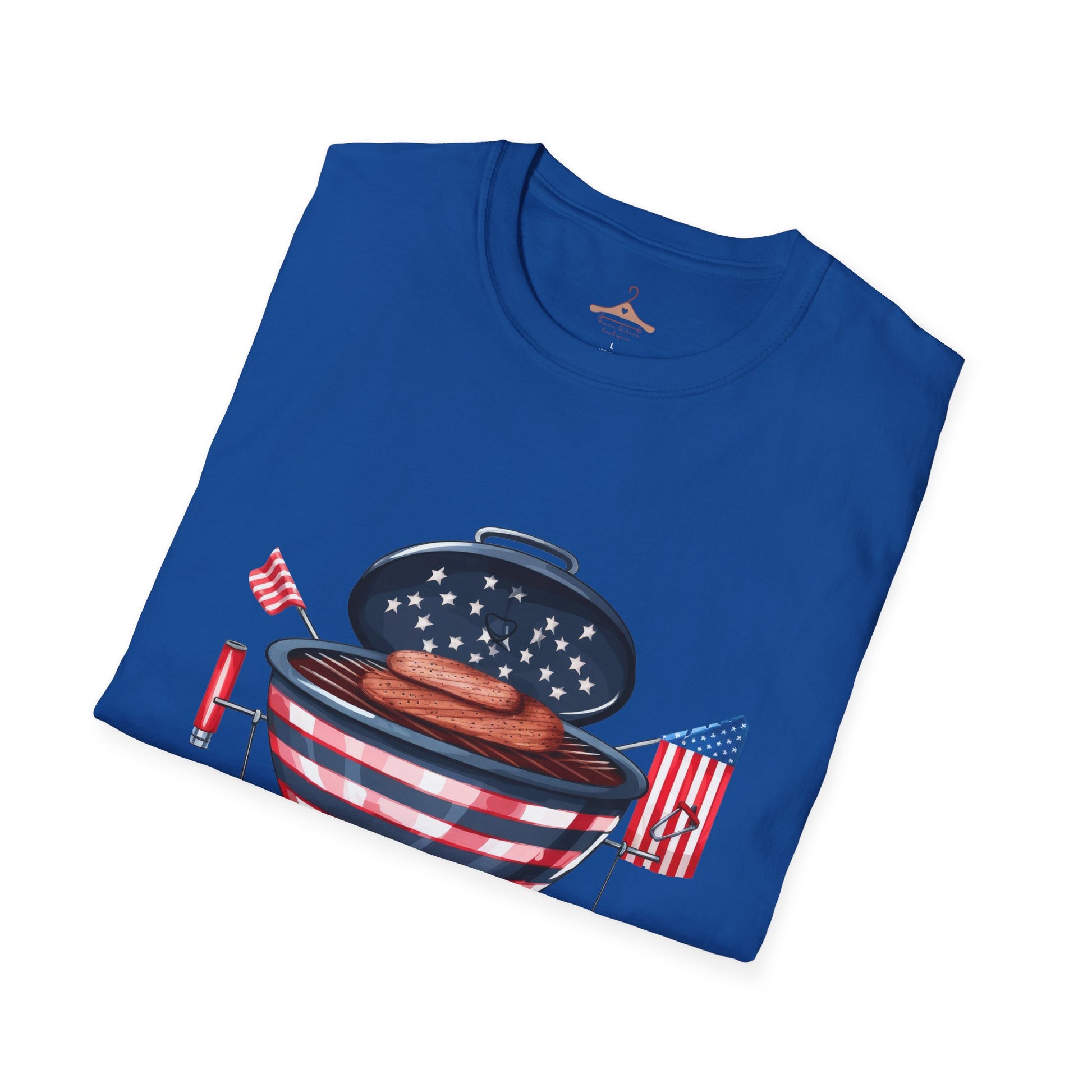 Patriotic Grill T-Shirt — American BBQ Fourth of July Cookout Tee