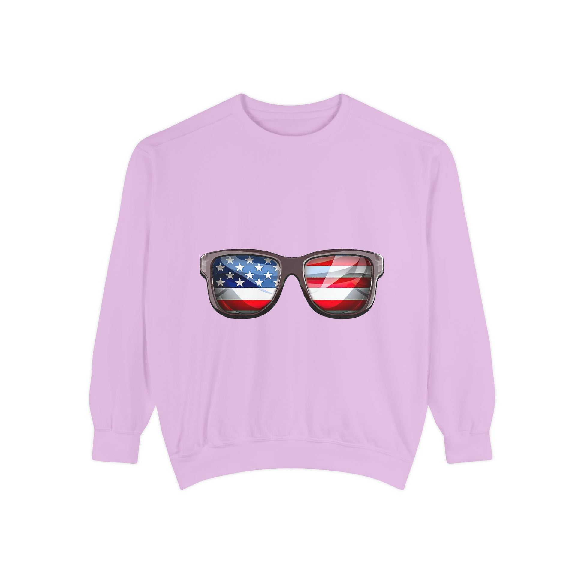 American Flag Sunglasses Sweatshirt — Patriotic Crewneck for 4th of July