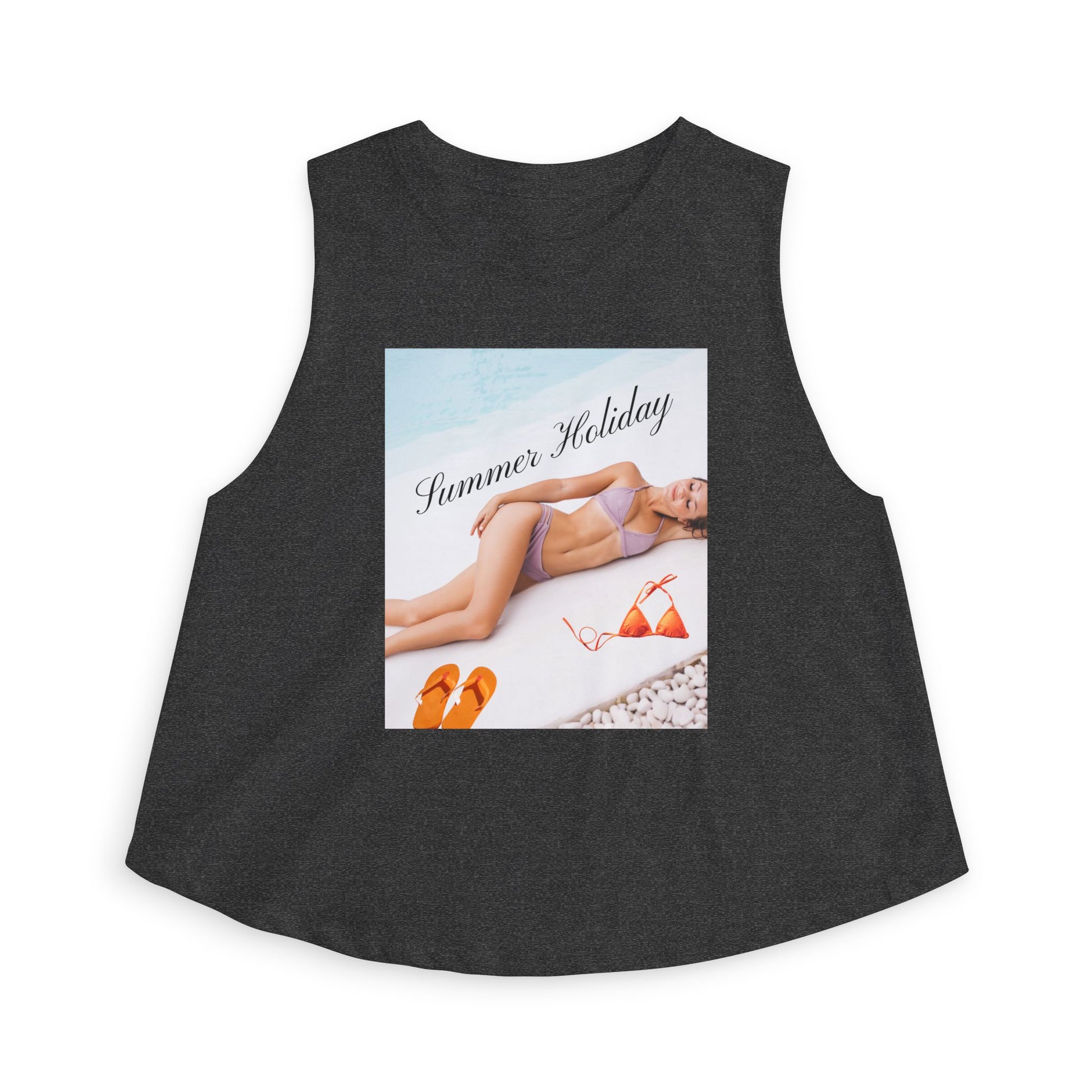 Summer Holiday Women's Crop Top — Beach Vibes Graphic Tank