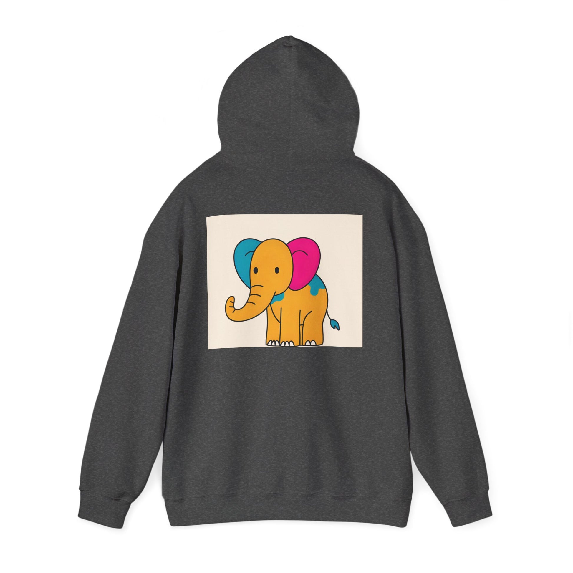 Colorful Elephant Graphic Hooded Sweatshirt - Cute Animal Wear, Perfect for Kids & Adults, Ideal Gift for Animal Lovers, Cozy Casual [...]