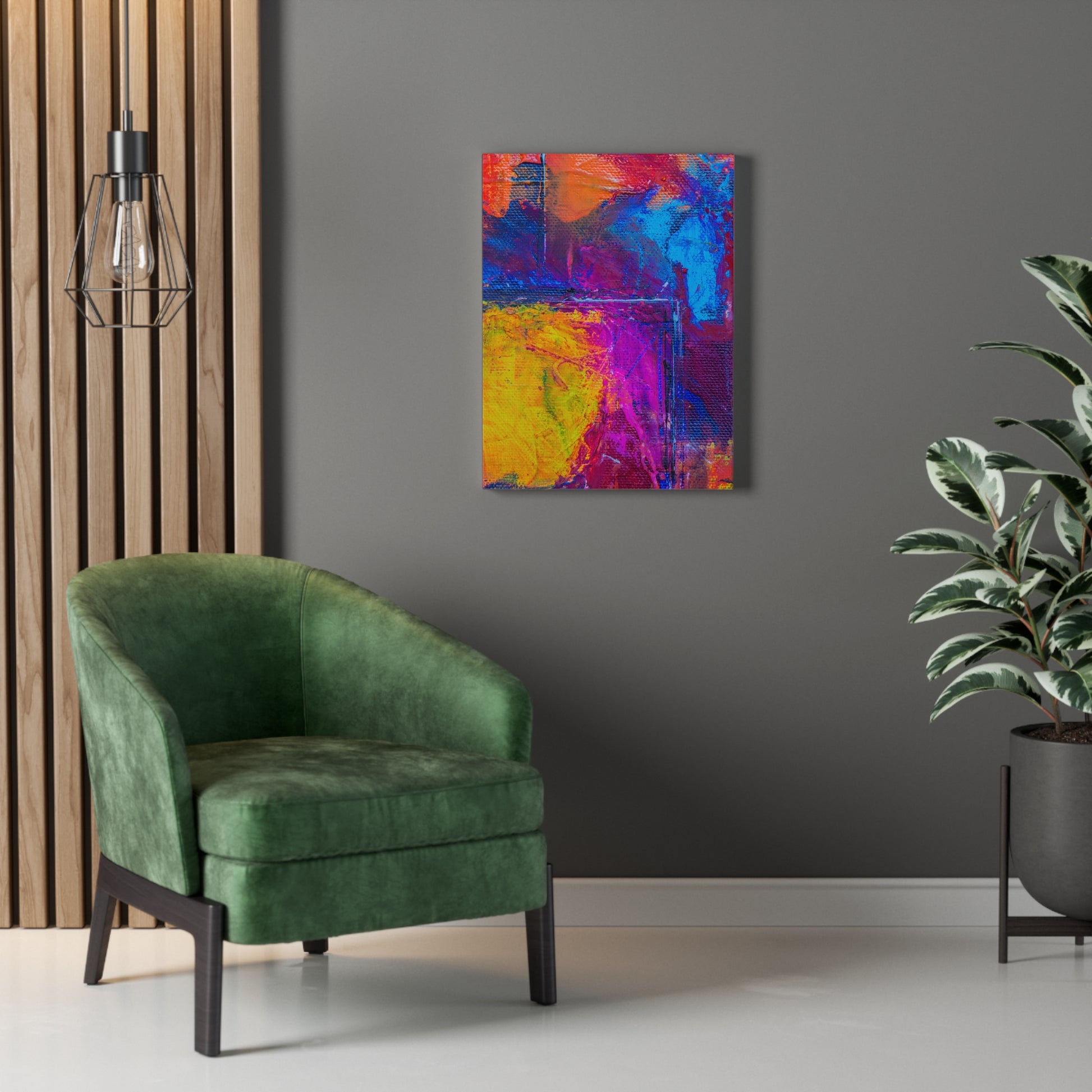 Vibrant Abstract Canvas Art, Colorful Wall Decor