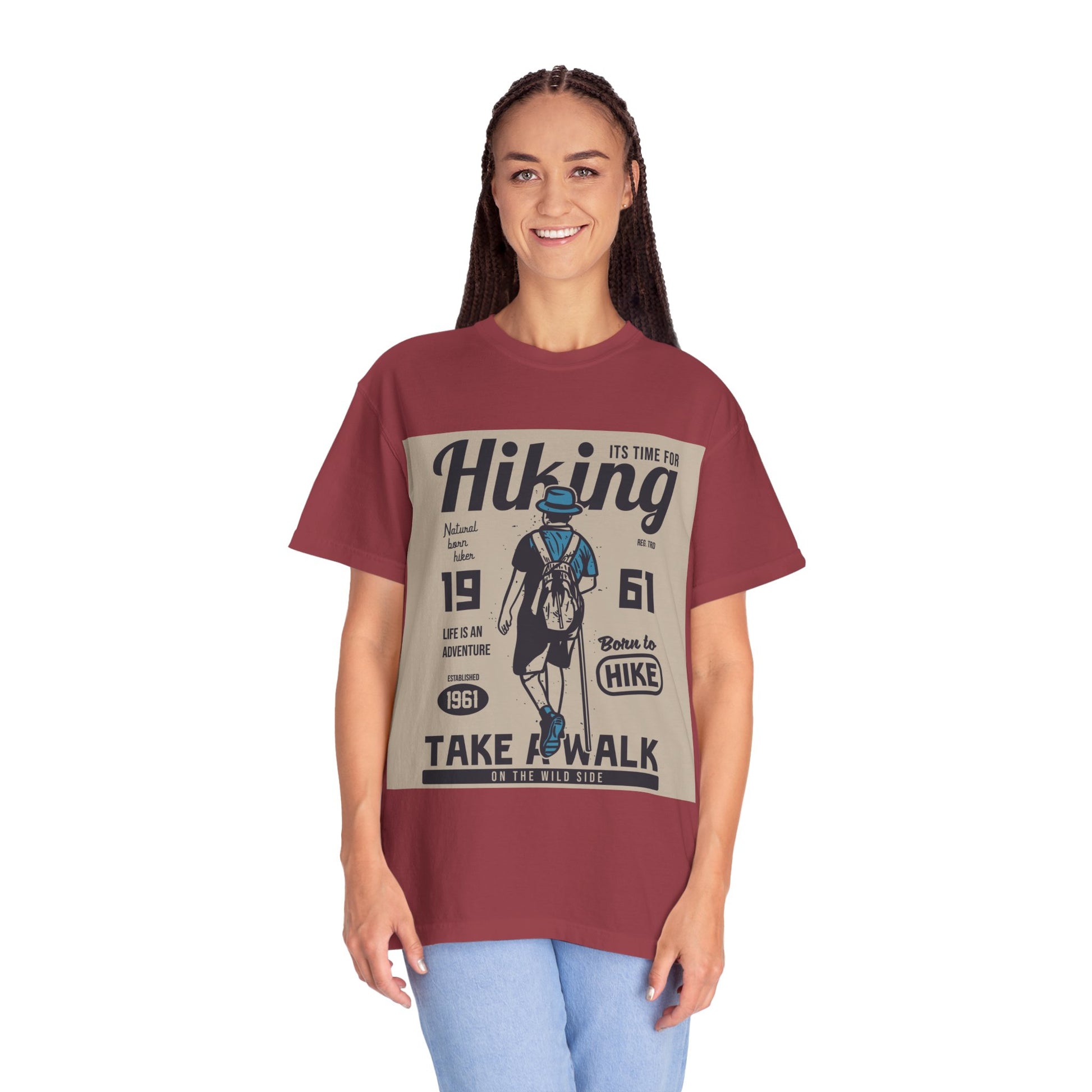 Adventure Awaits Hiking T-shirt, Unisex Outdoor Tee, Gift for Hikers
