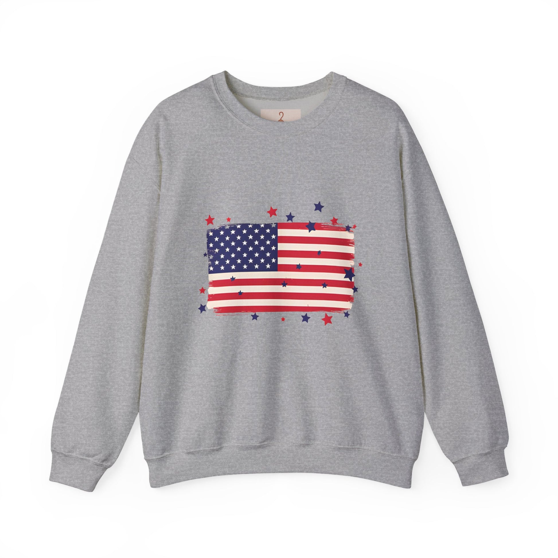 Patriotic American Flag Crewneck Sweatshirt