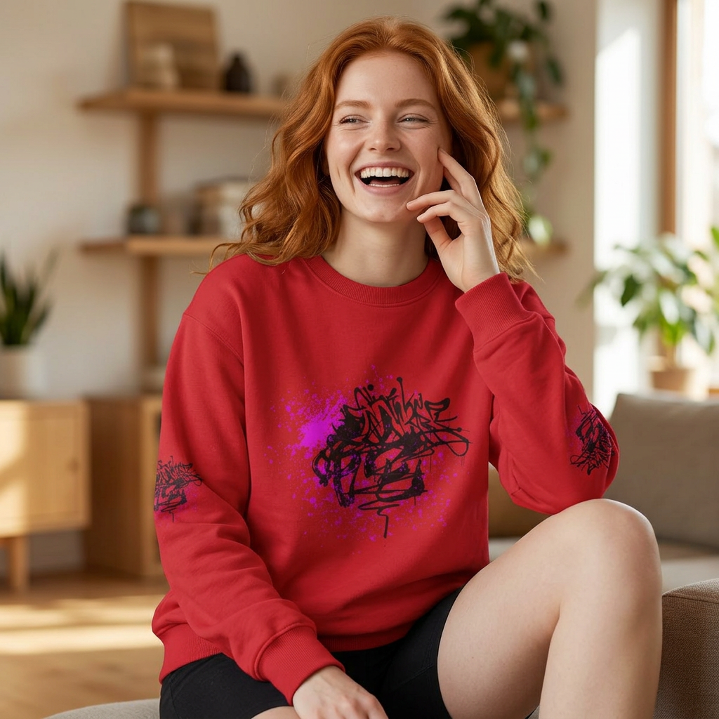 Galaxy Paint Splatter Crewneck Sweatshirt