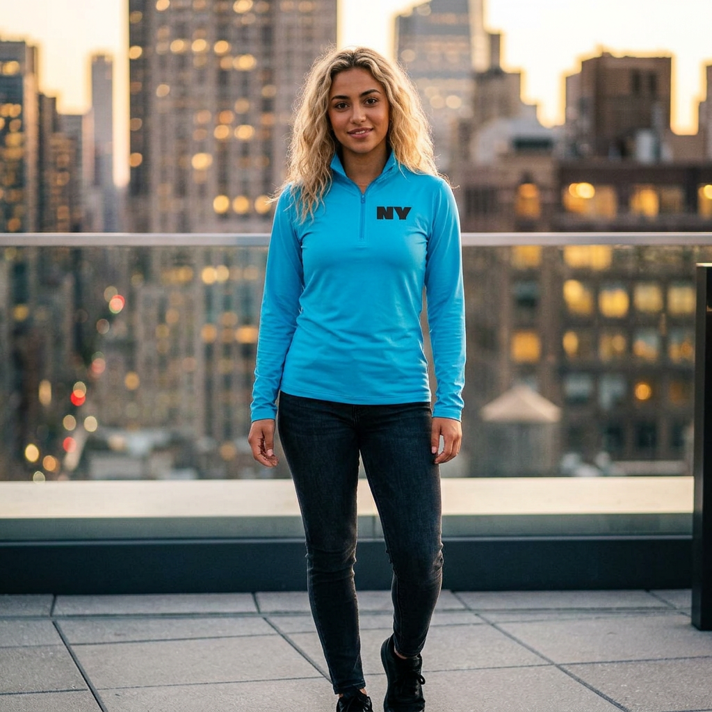 NY Minimalist Quarter-Zip Pullover — Men’s/Women’s Lightweight Zip Sweater