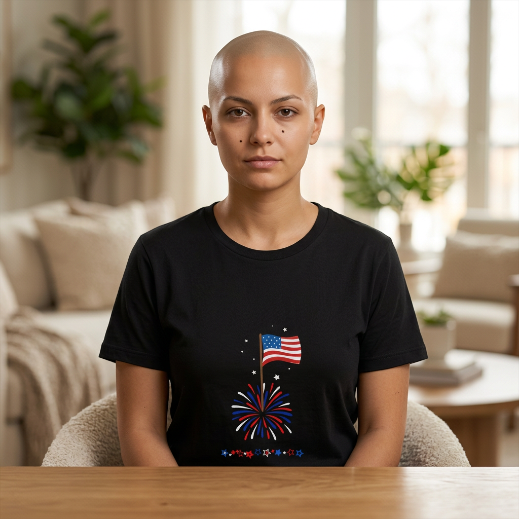 Patriotic Flag & Fireworks T-Shirt — 4th of July American Pride Tee