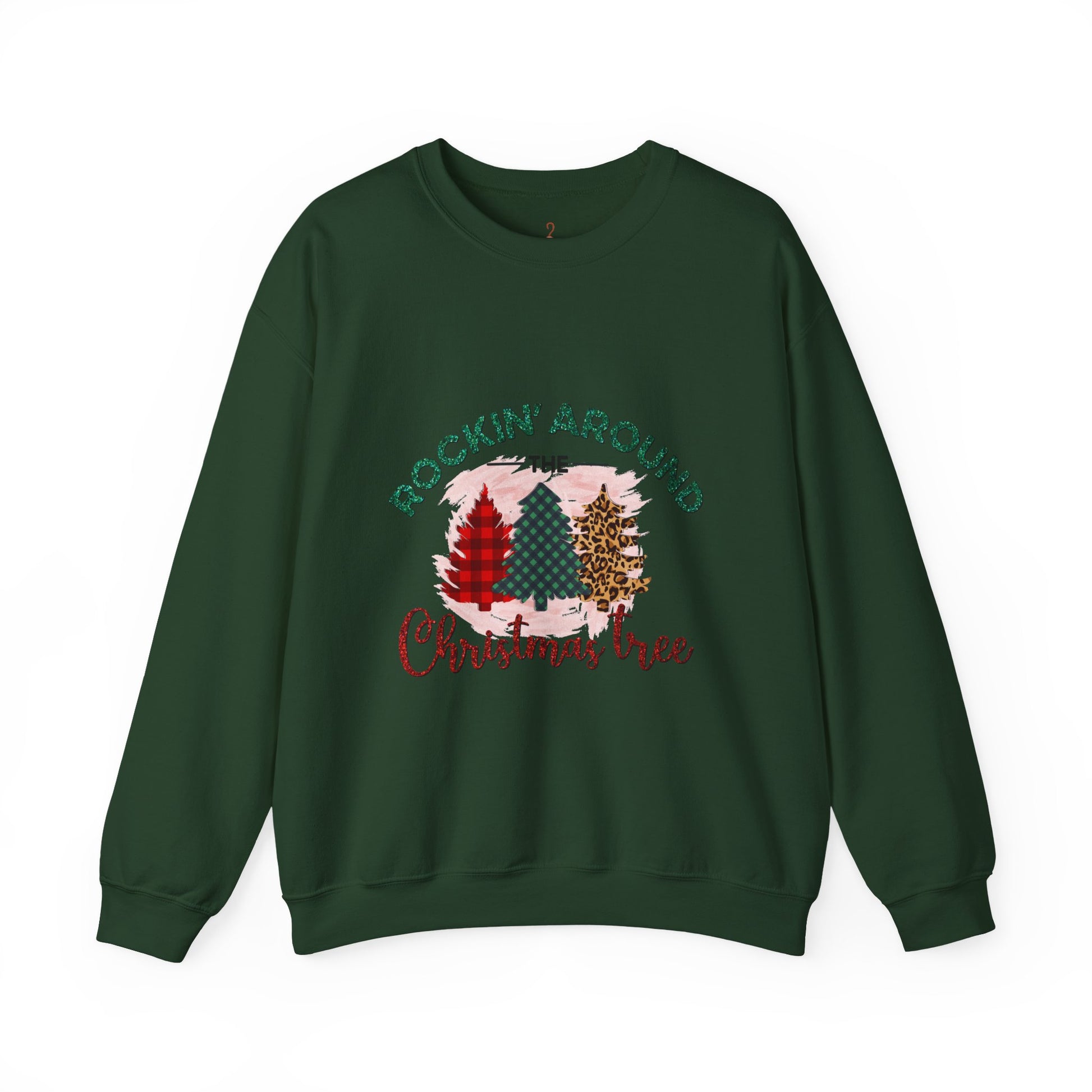 Rockin' Around the Christmas Tree Sweatshirt — Retro Holiday Crewneck
