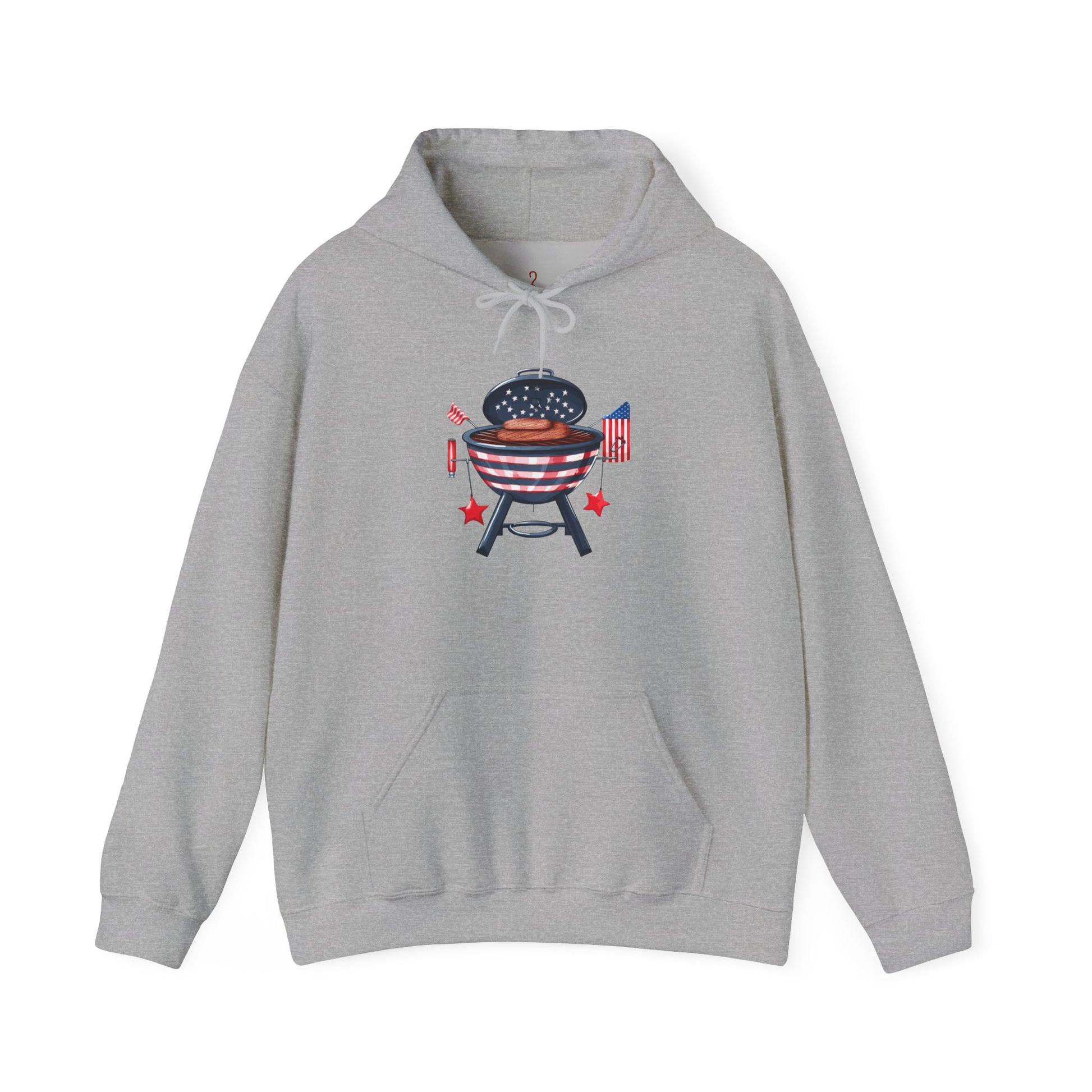 American Flag Grill Hoodie – Patriotic BBQ Sweatshirt for 4th of July
