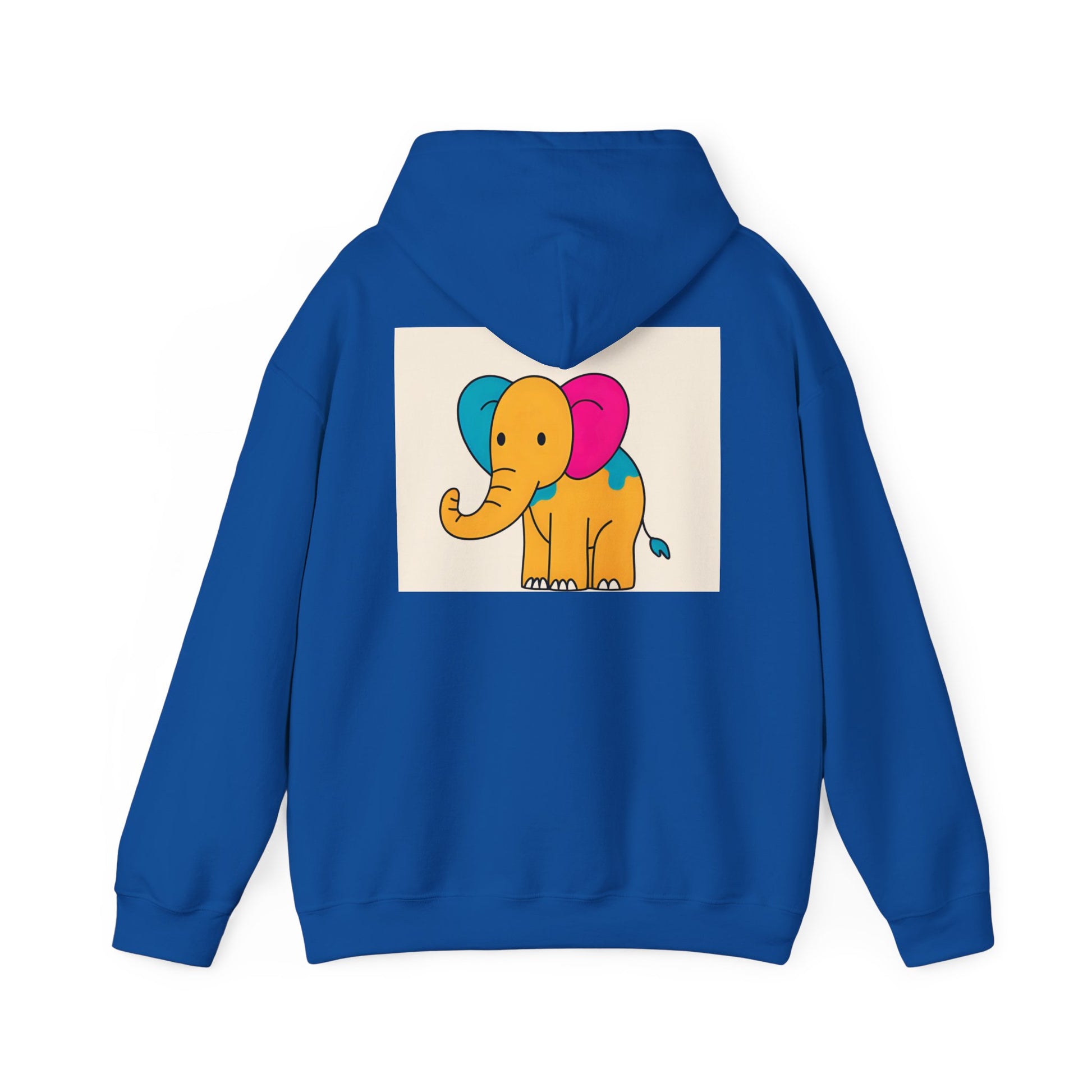 Colorful Elephant Graphic Hooded Sweatshirt - Cute Animal Wear, Perfect for Kids & Adults, Ideal Gift for Animal Lovers, Cozy Casual [...]