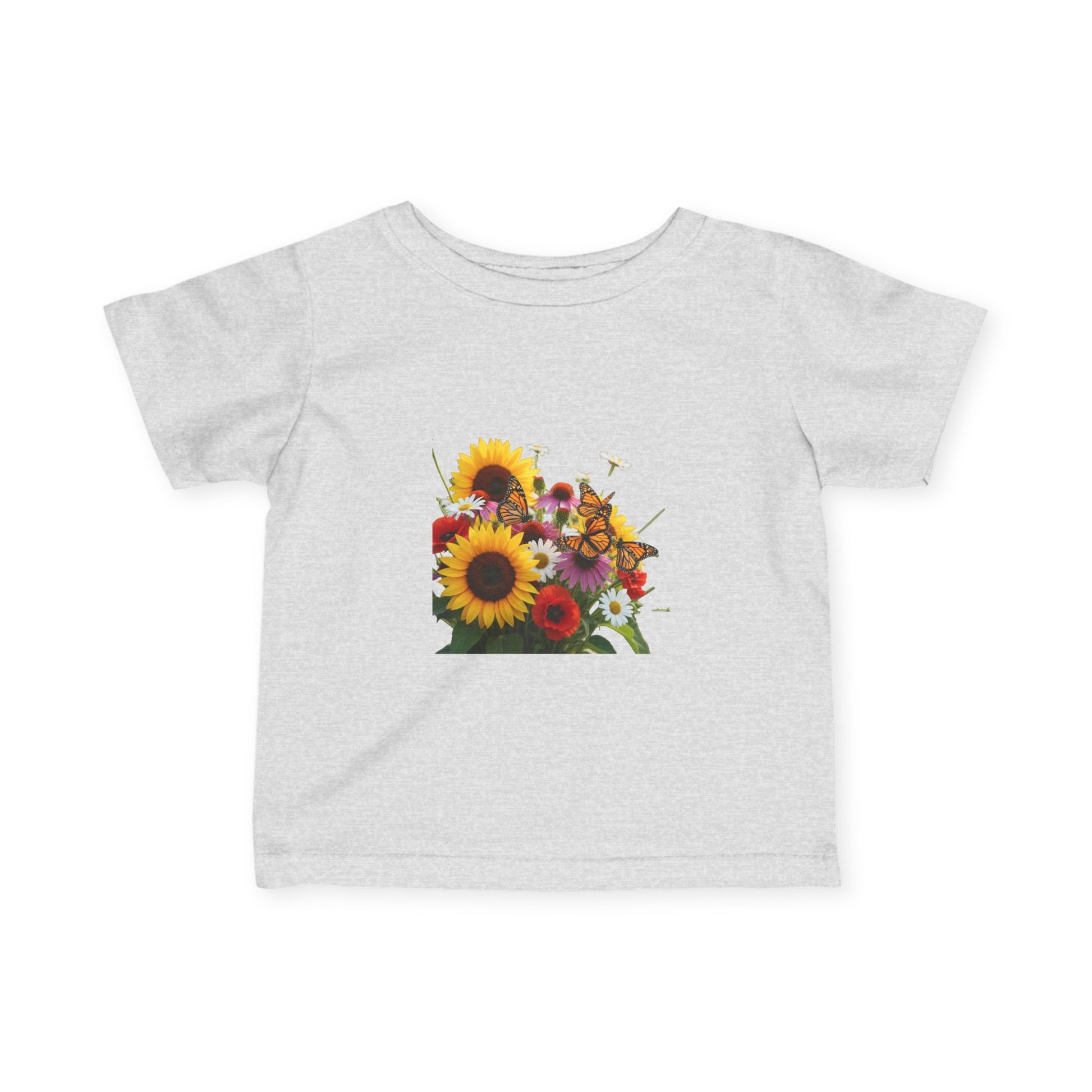 Infant Tee — Bright Sunflower & Wildflower Bouquet Baby Shirt