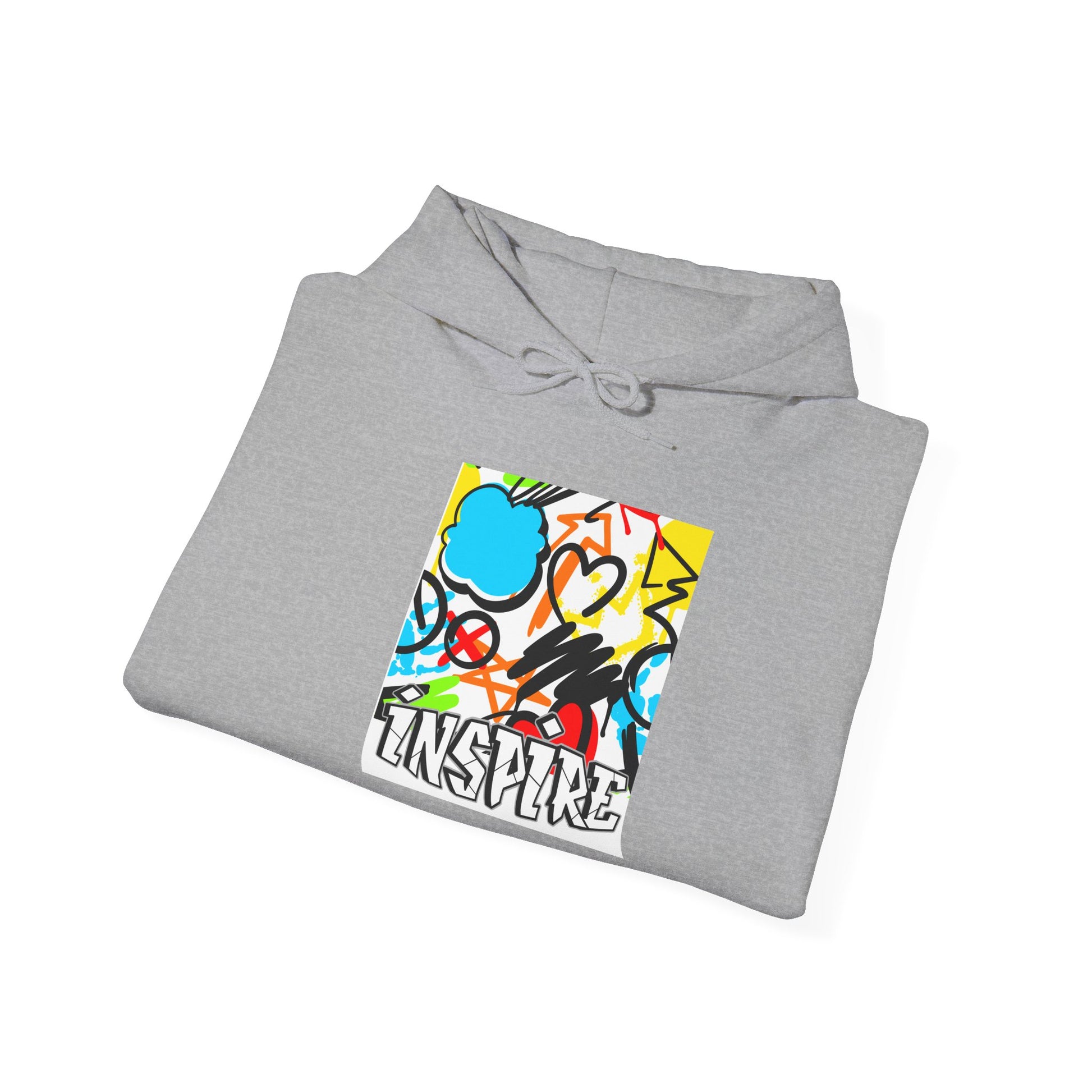 Inspire Street Art Hoodie — Colorful Graffiti Graphic Pullover