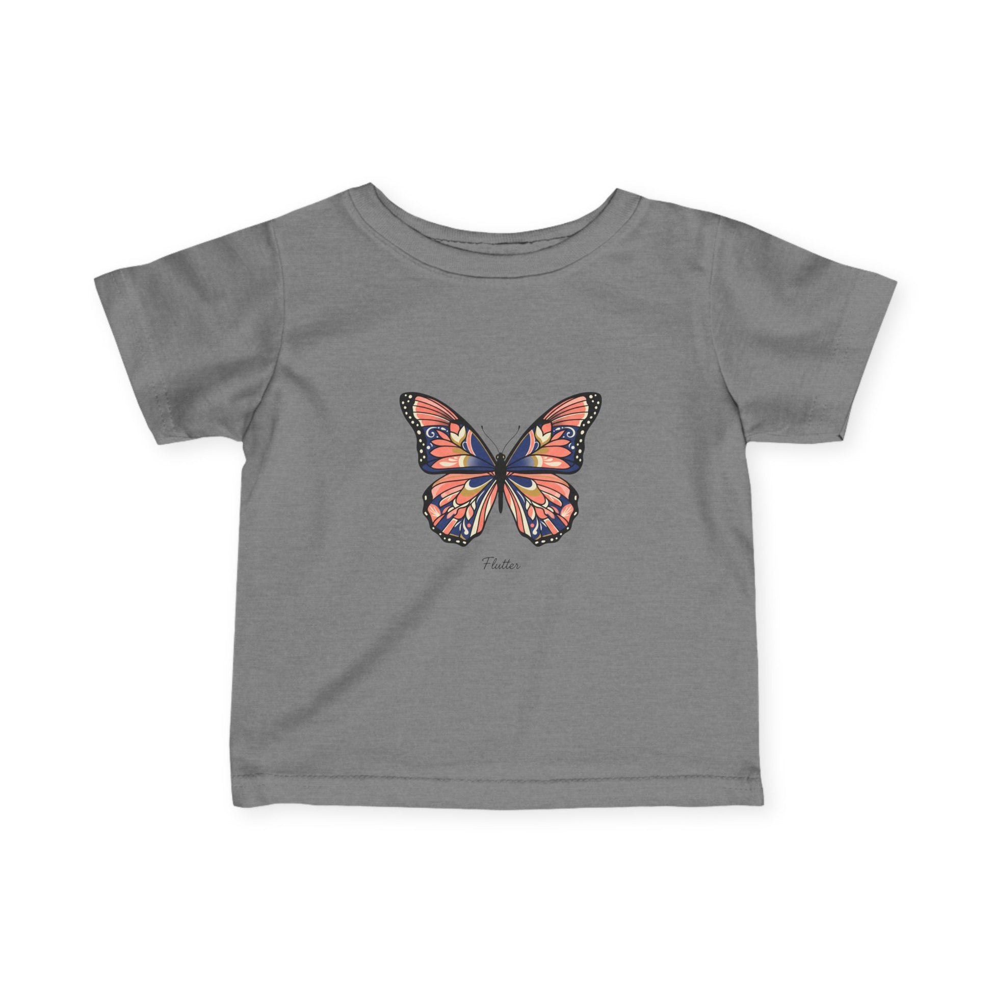 Infant Butterfly Tee — Colorful Monarch Baby T-Shirt, Soft Newborn Gift