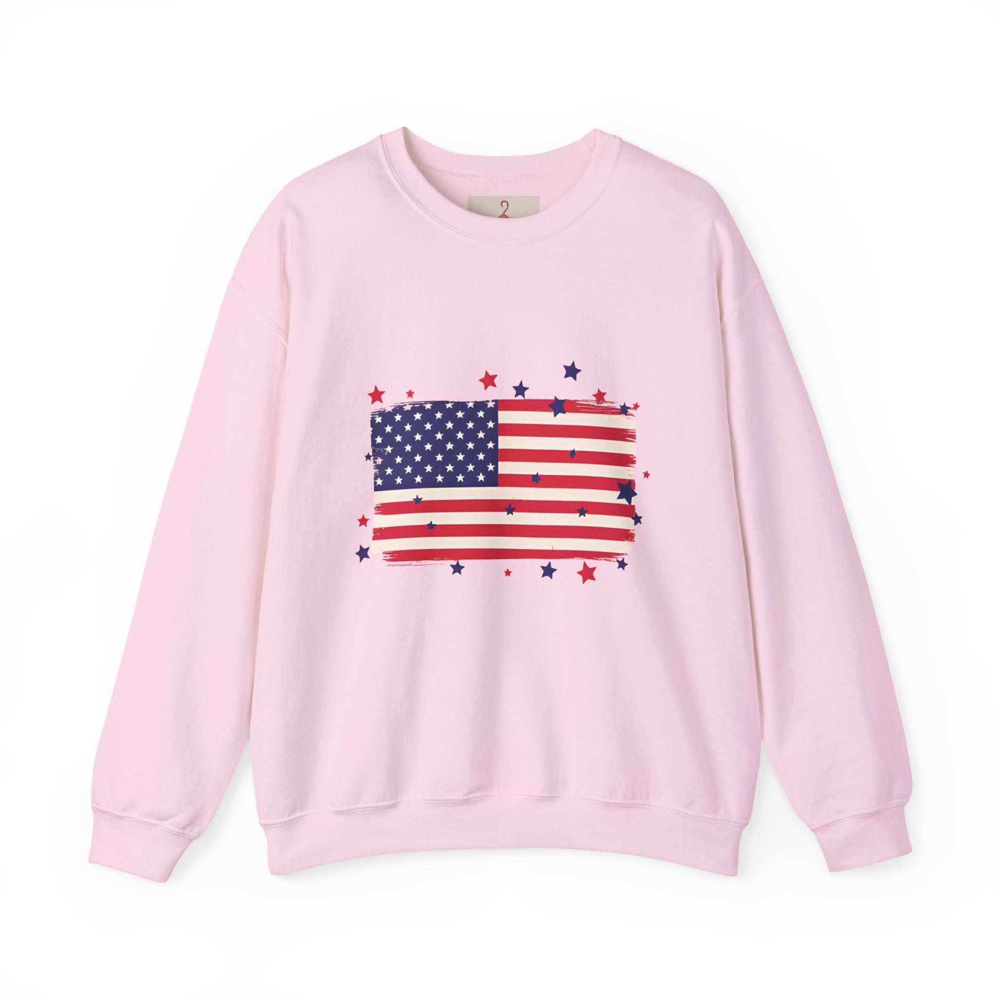 Patriotic American Flag Crewneck Sweatshirt