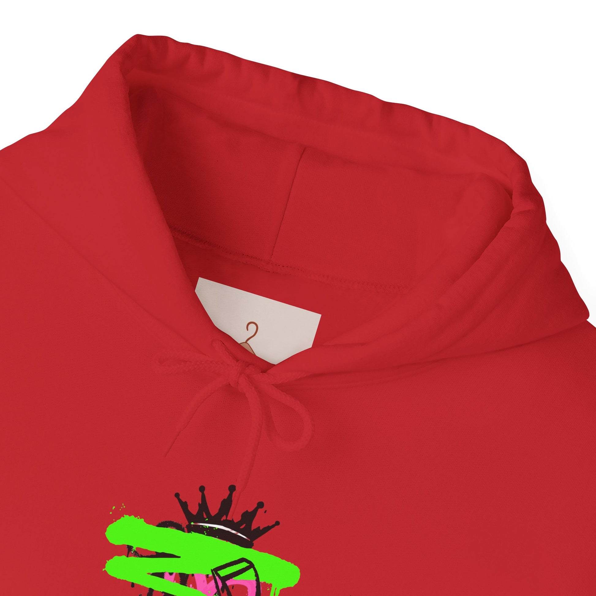 Crowned Snake Hoodie — Neon Green Graffiti Snake Pullover