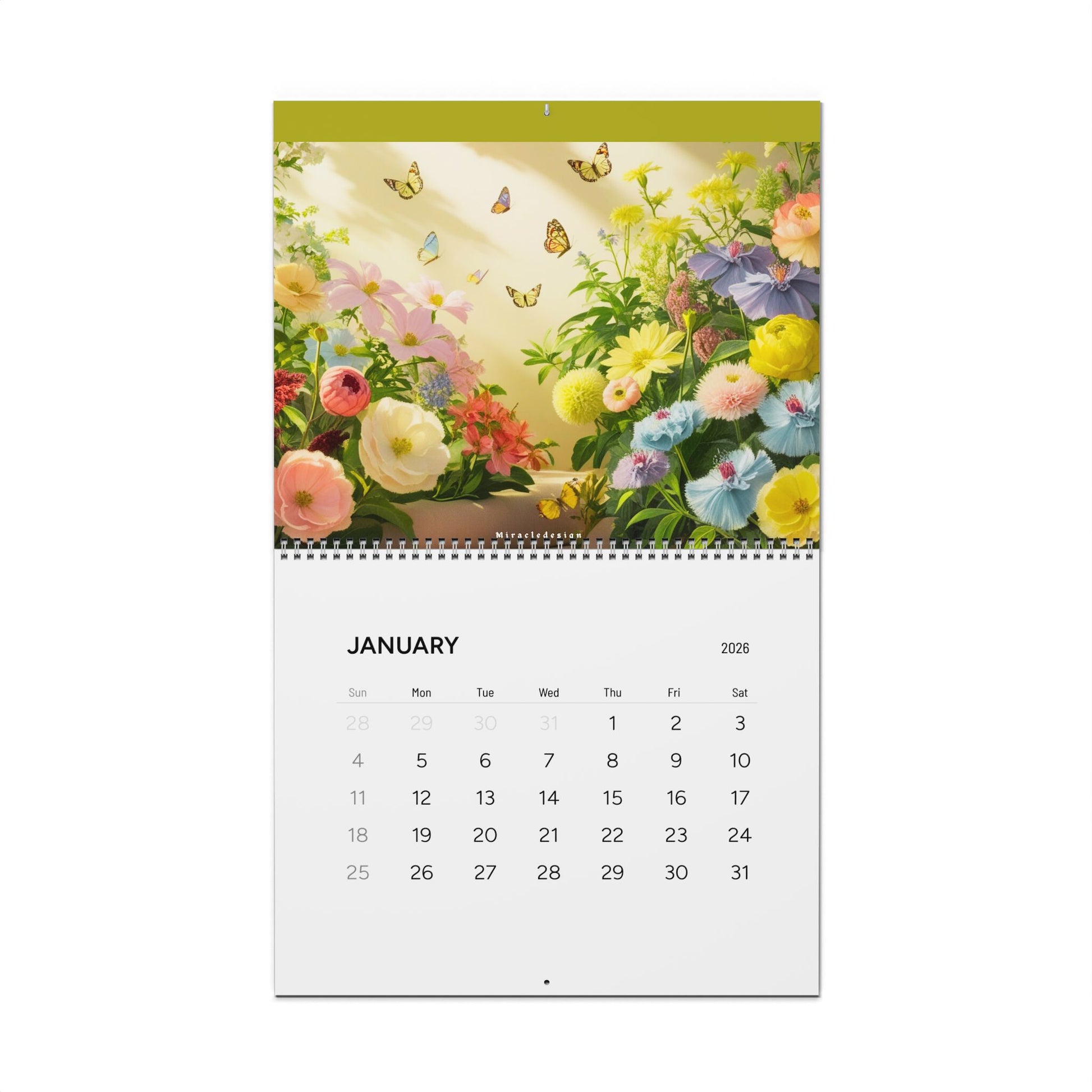 Floral & Nature Wall Calendar 2026 - Monthly Planner with Scenic Artwork