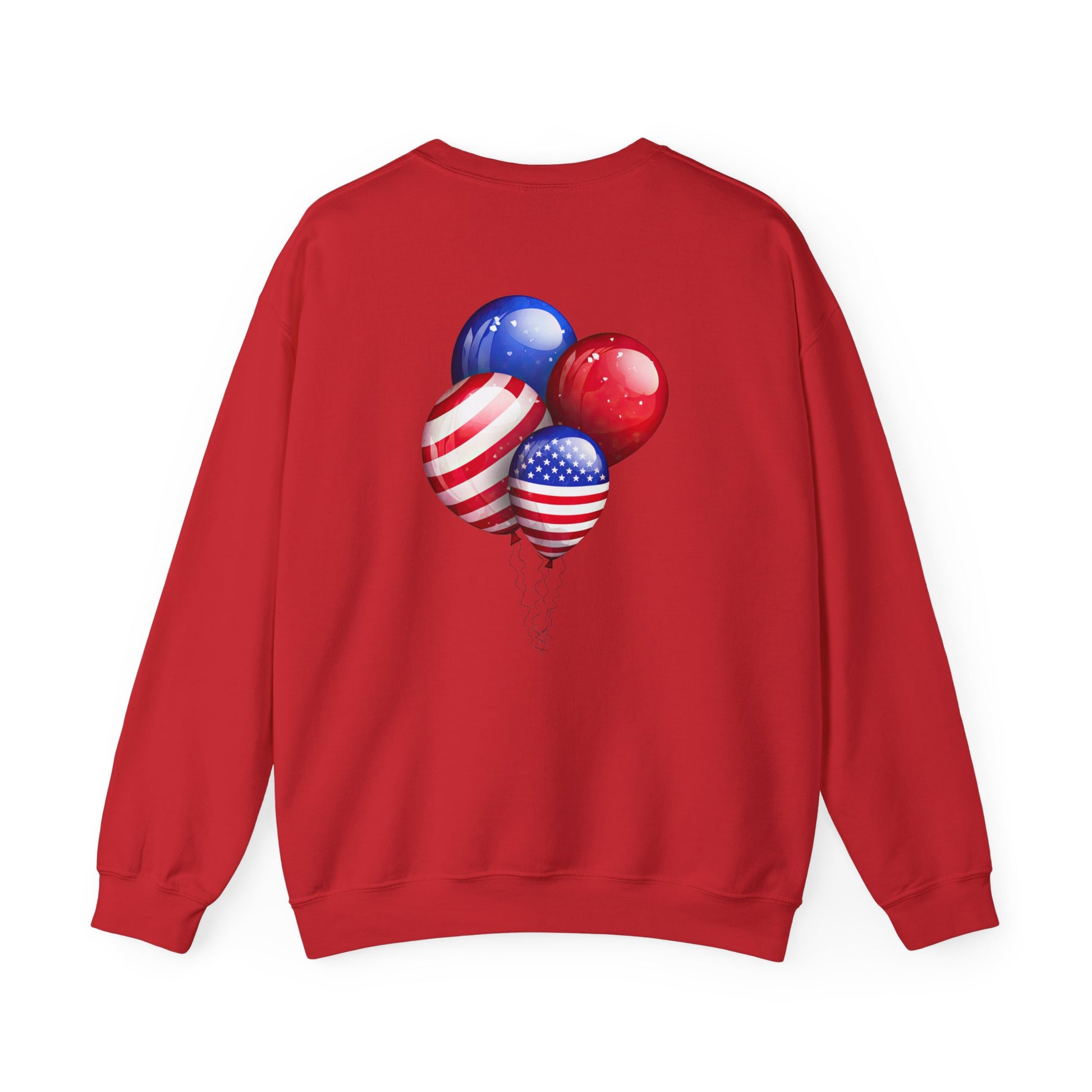 Patriotic Balloons Crewneck Sweatshirt – USA Flag 4th of July Pullover